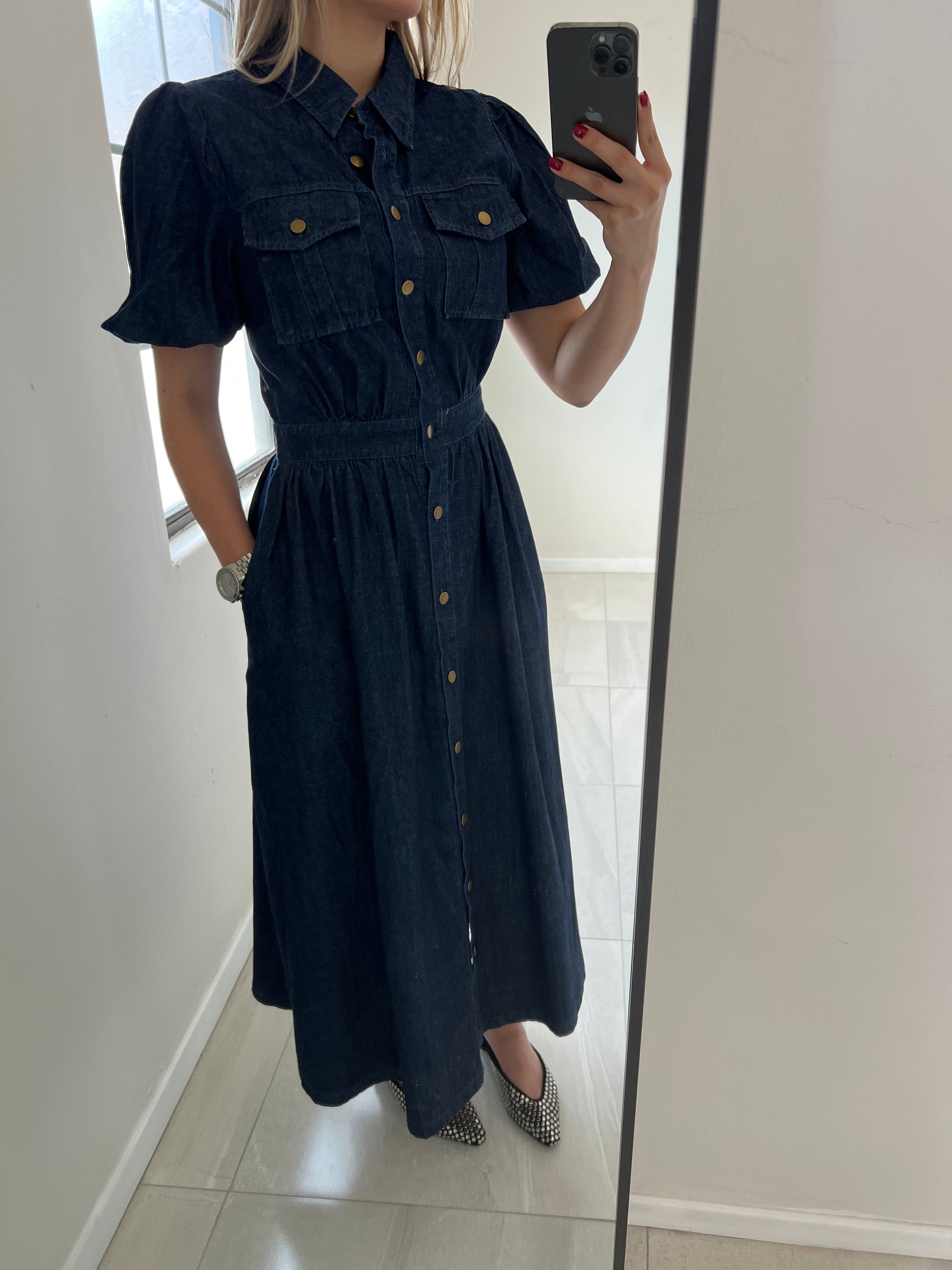 Vestido Denim Camisero