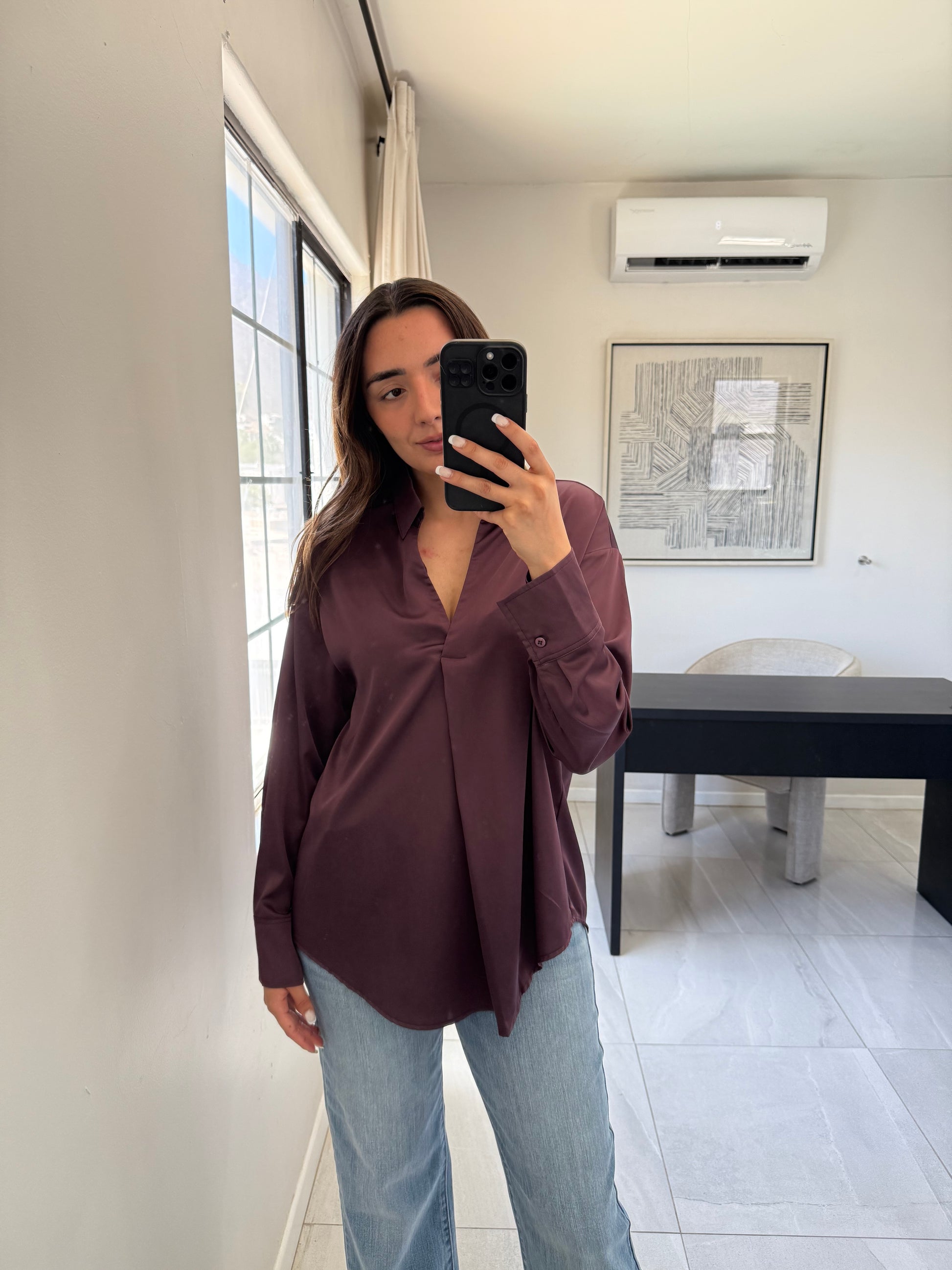 Dark Cherry Blouse