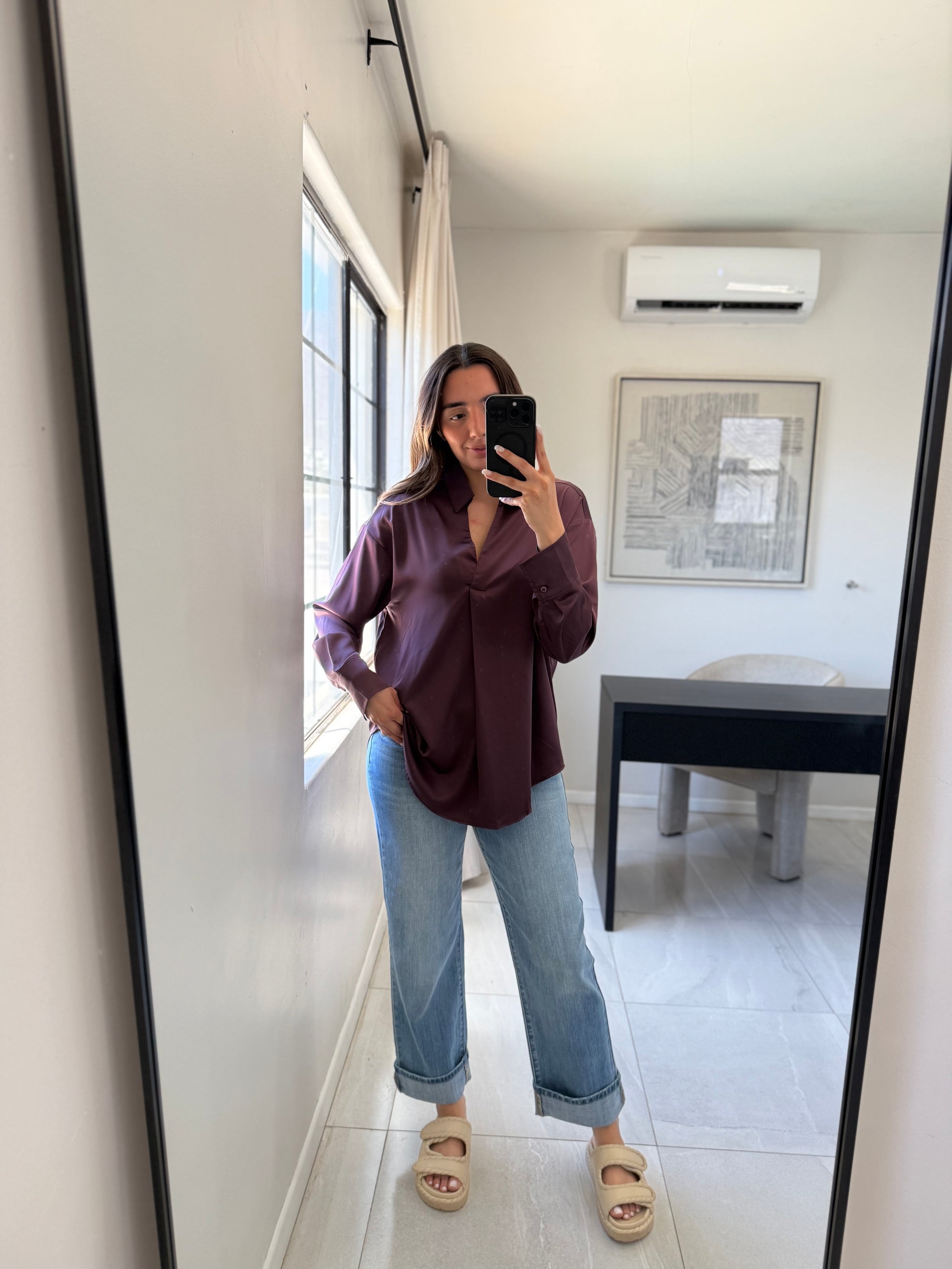 Dark Cherry Blouse