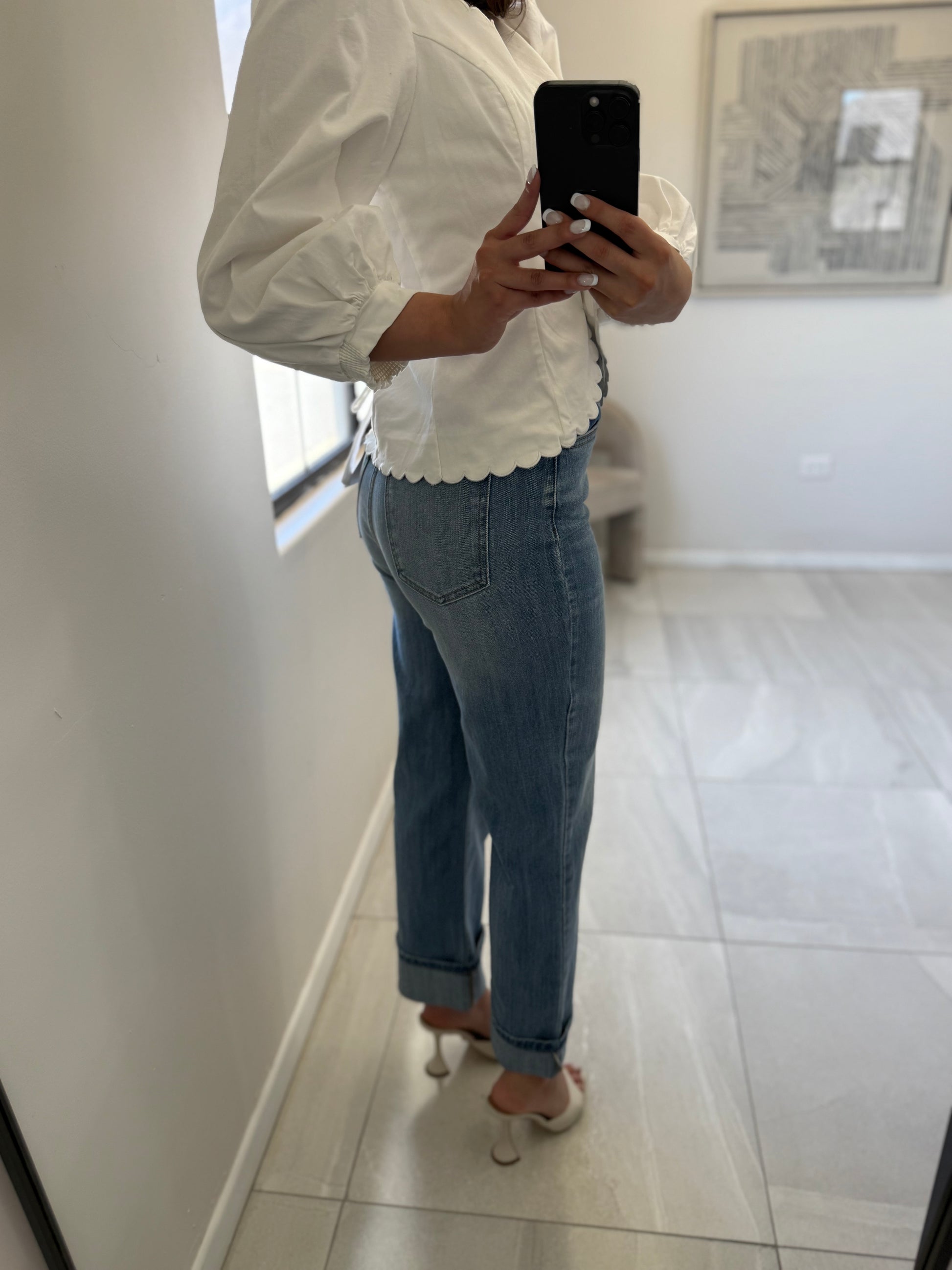 High Rise Medium Dad Jeans Cuff