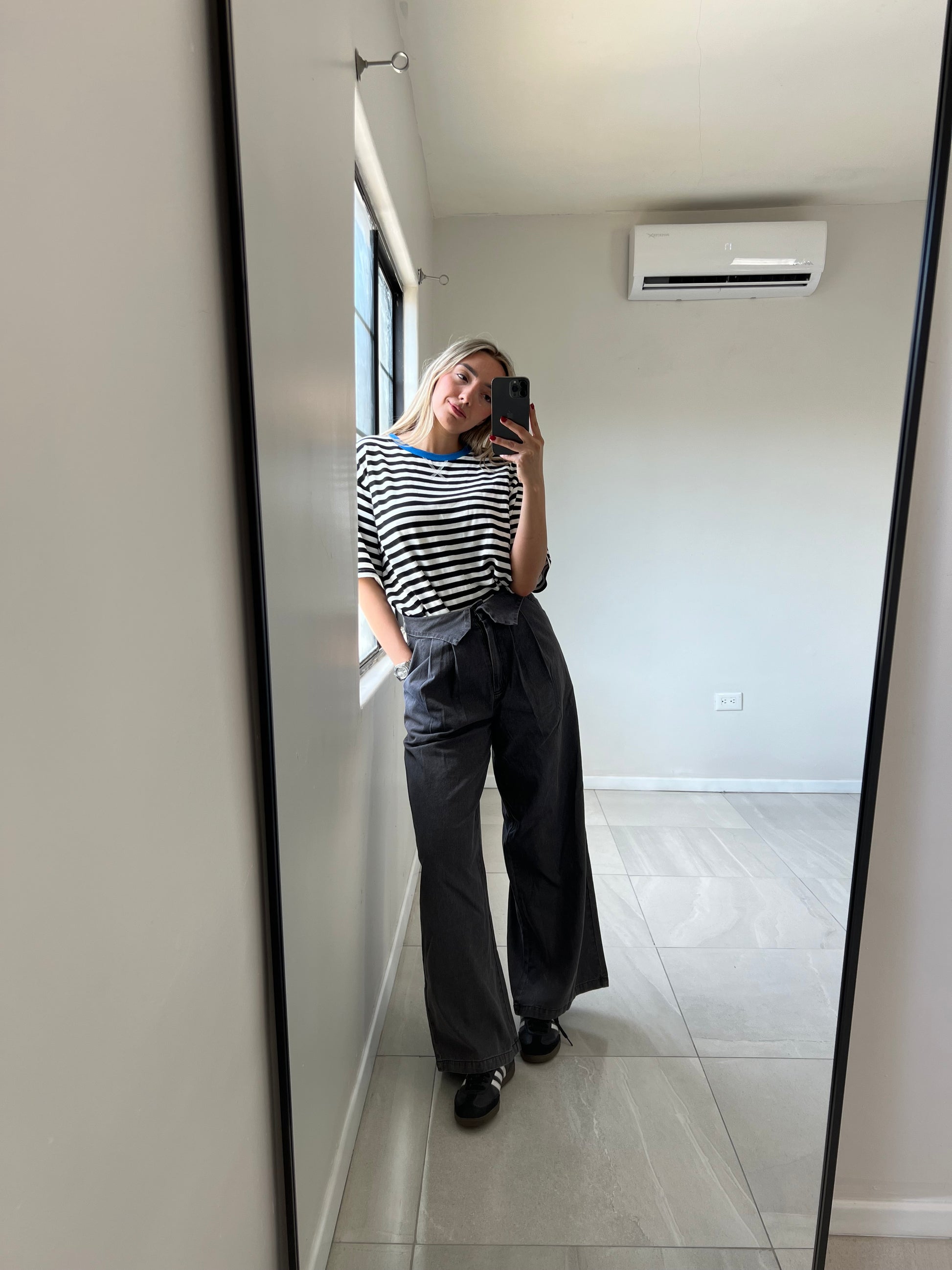 Dark Grey Straight Pants