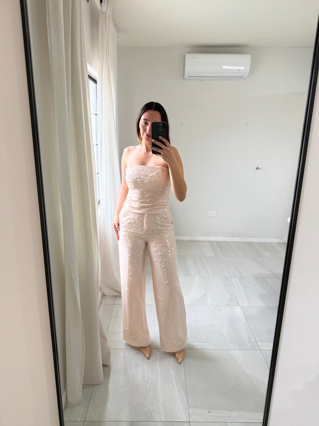 Pale Blush Sequin Pant