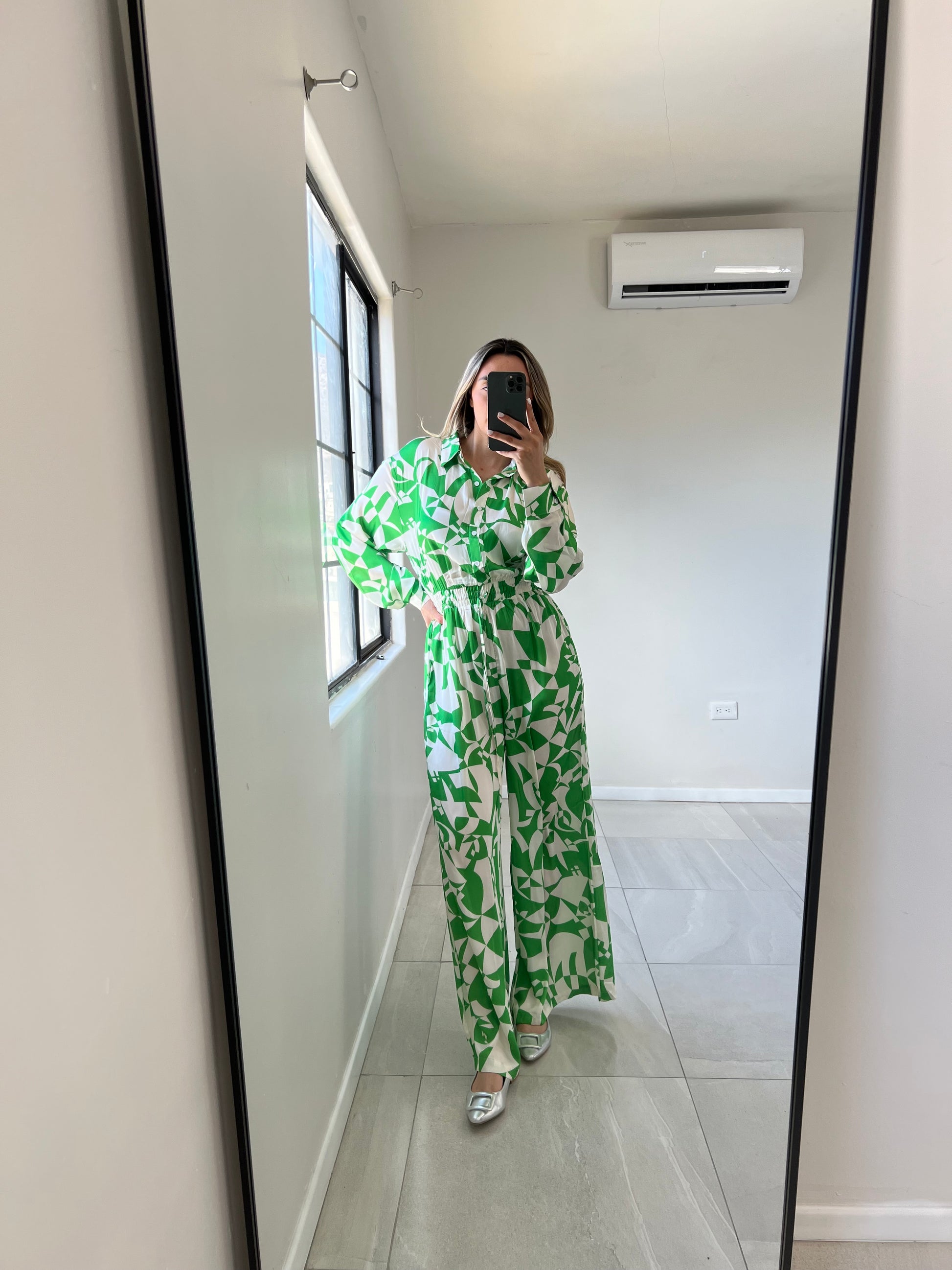 Woven Green Jumpsuit