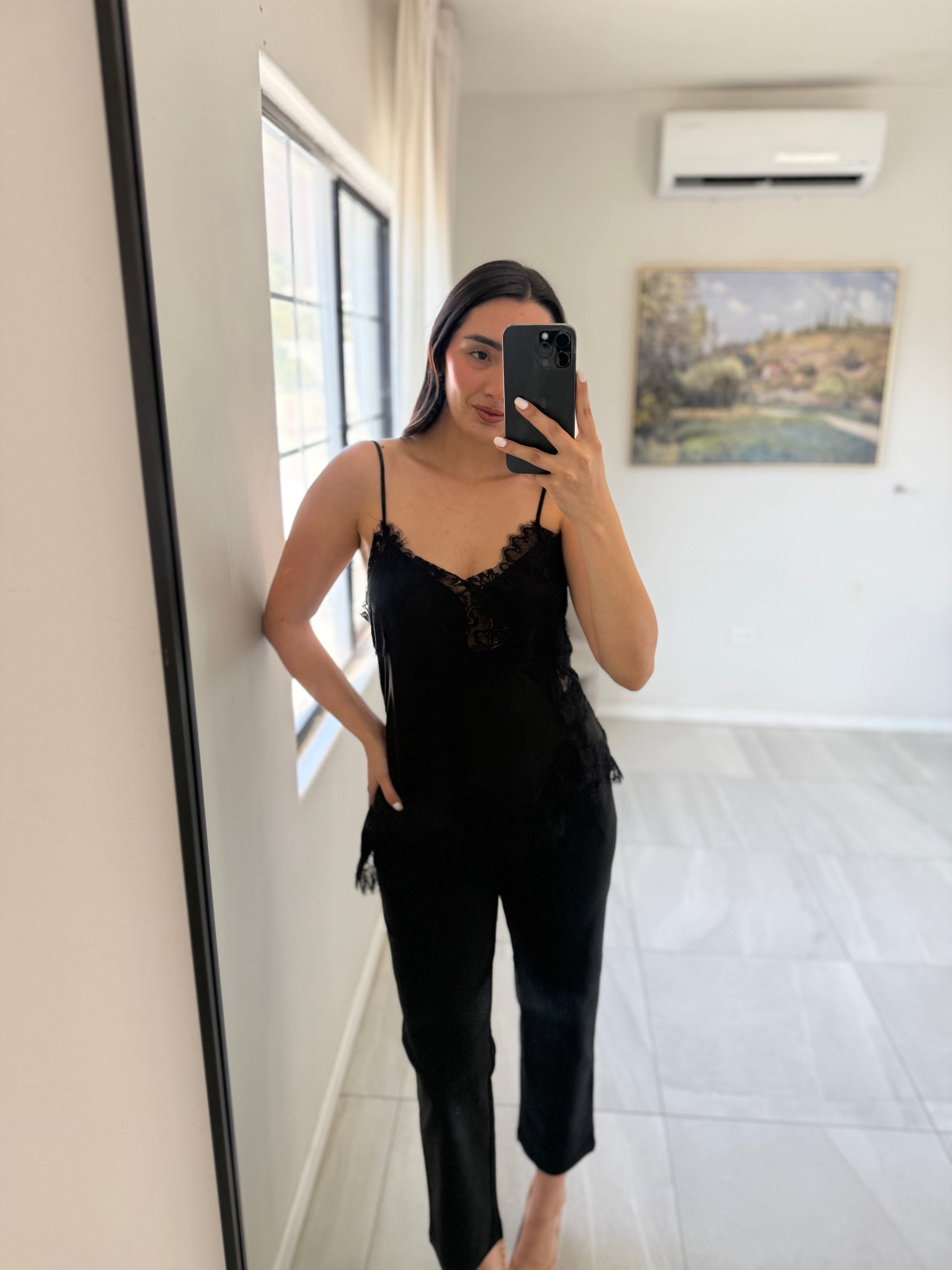 Black Belted Pants