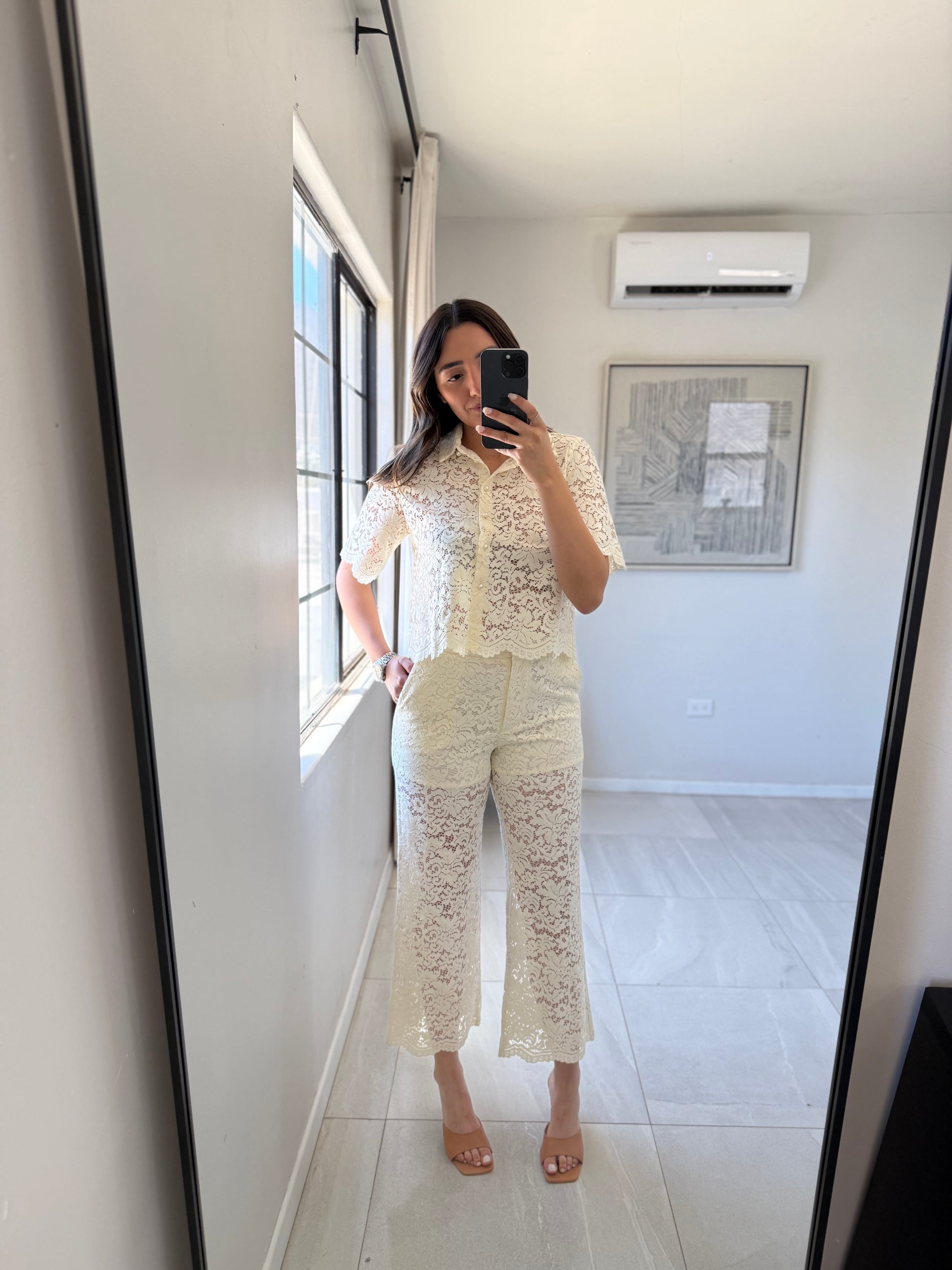 Beige Lace Set