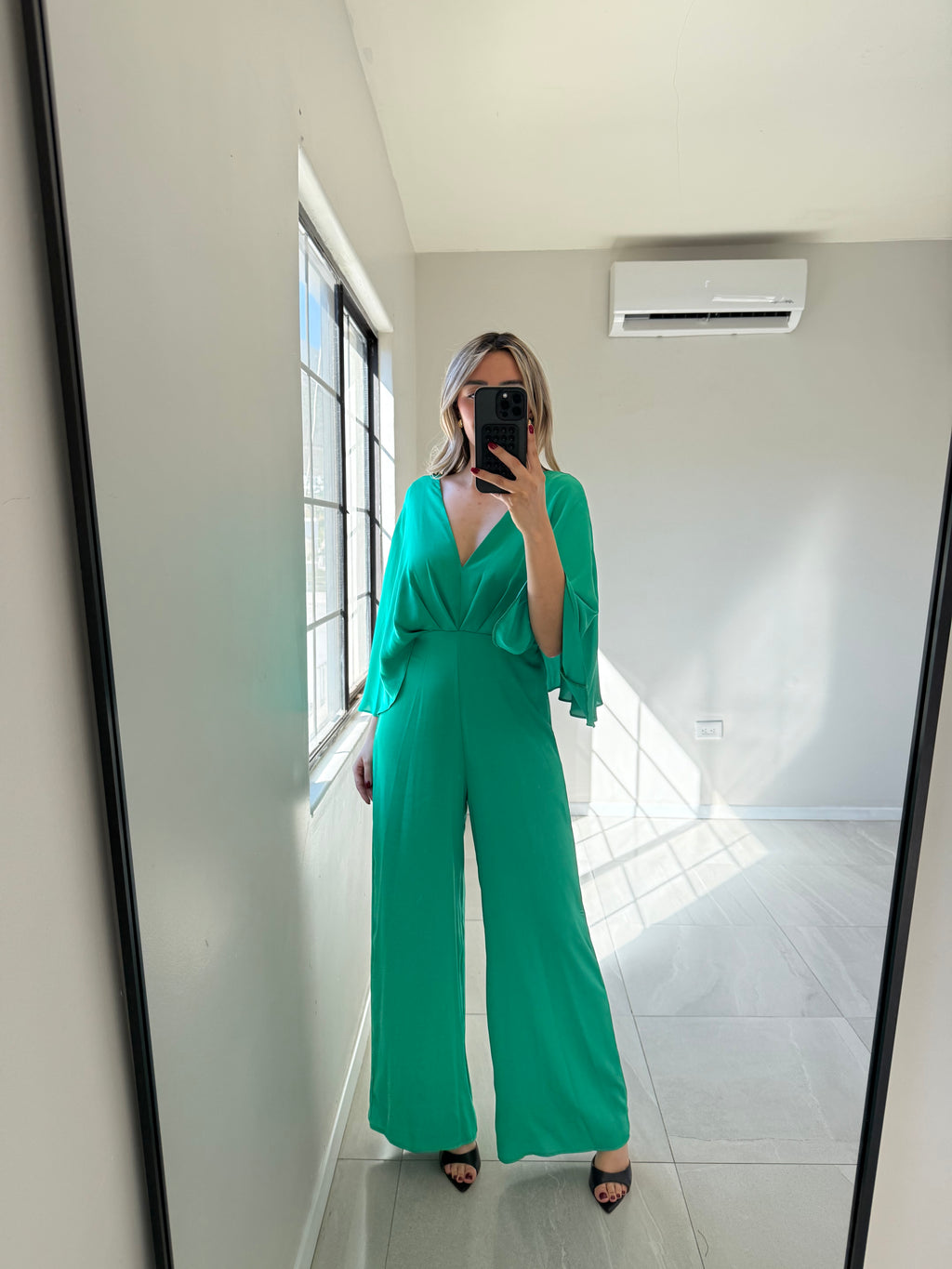 Green Silk Jumpsuit