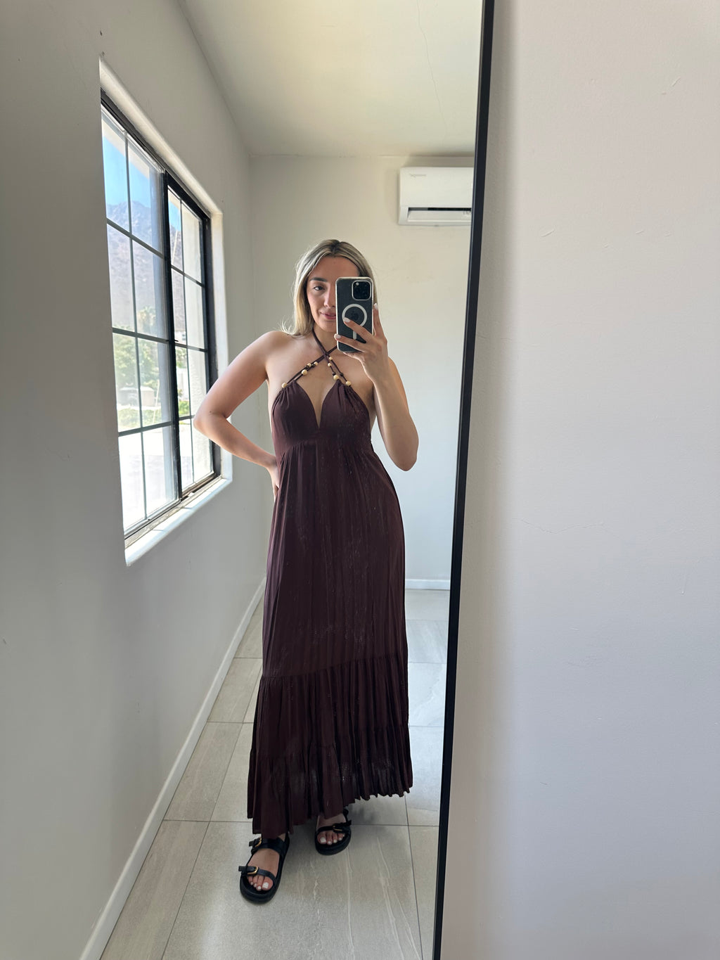Odeya Brown Dress