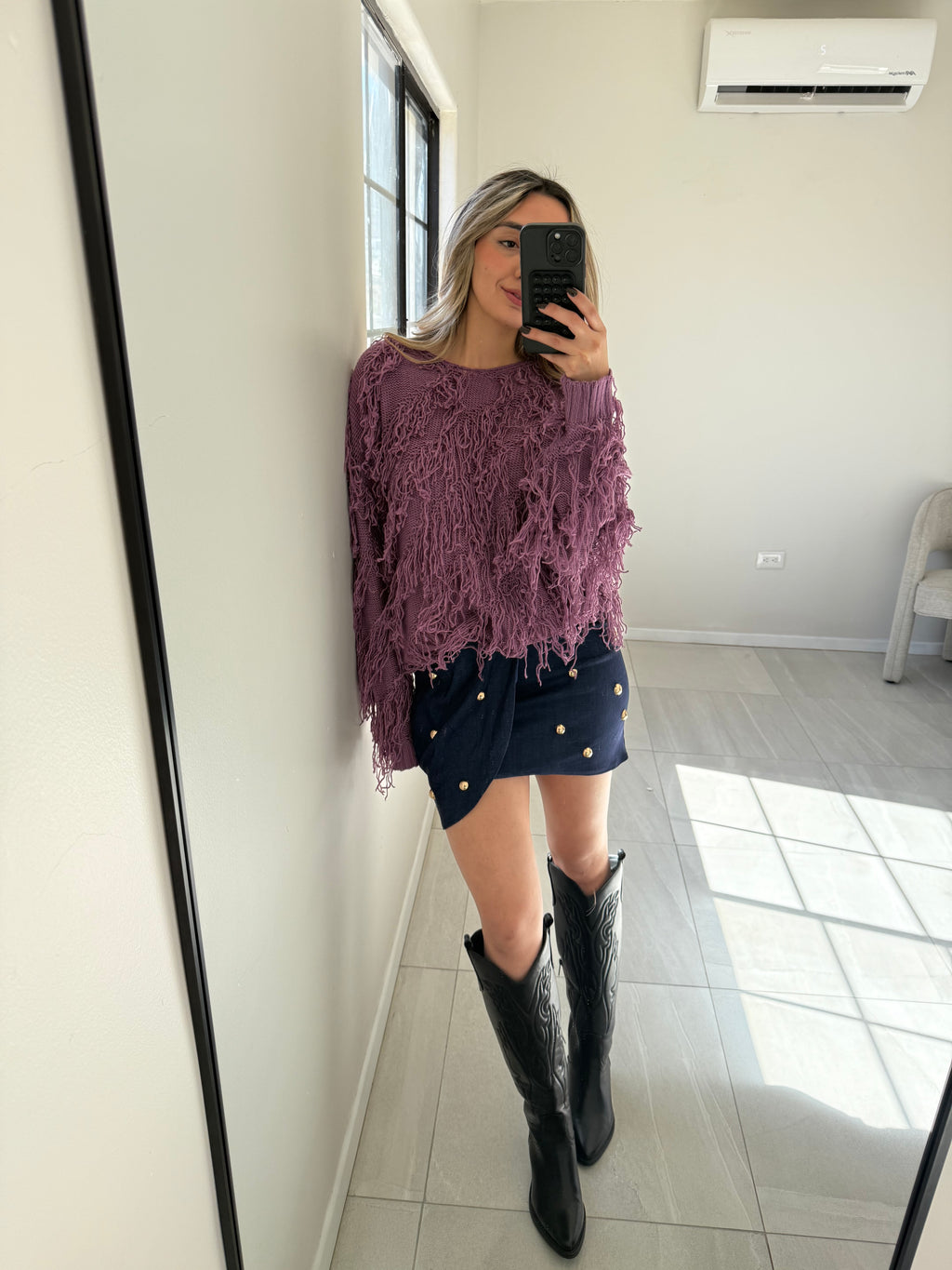 Purple Jersey V-Neck