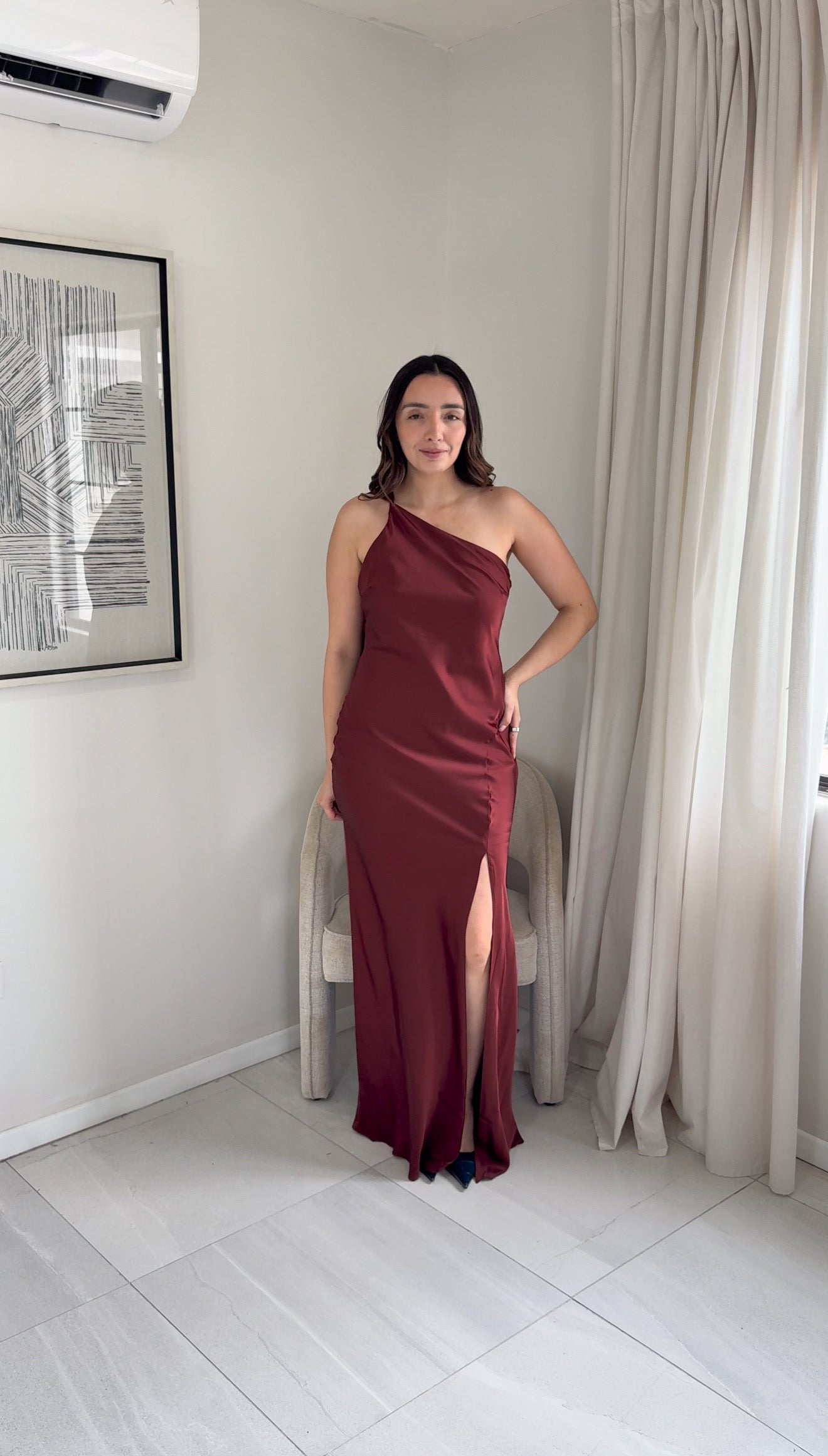 Vestido Scarf Merlot