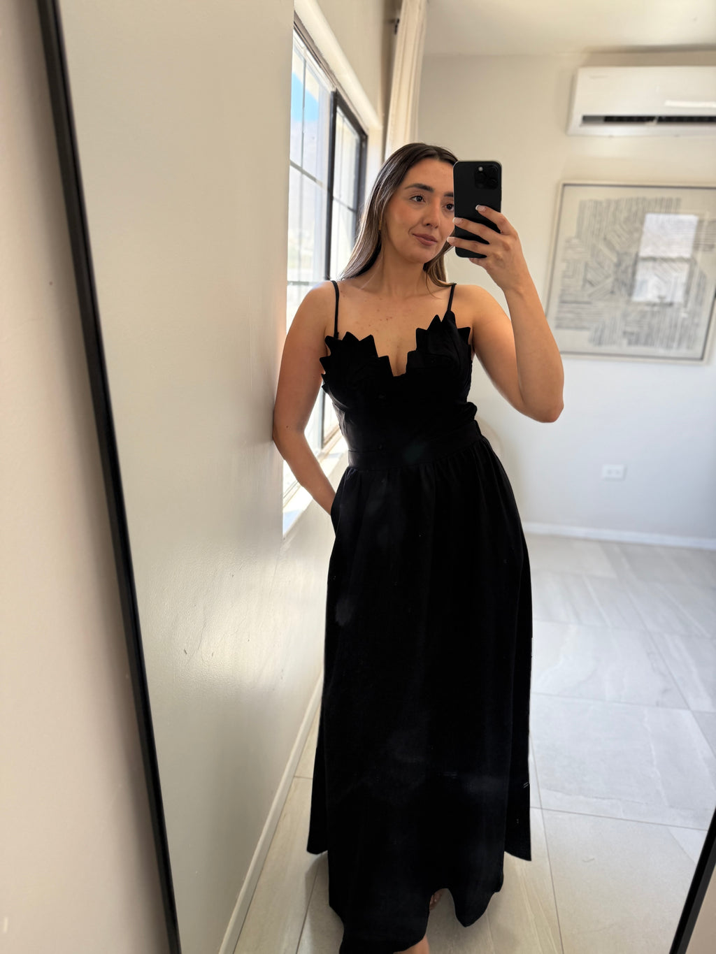 Shell Black Dress