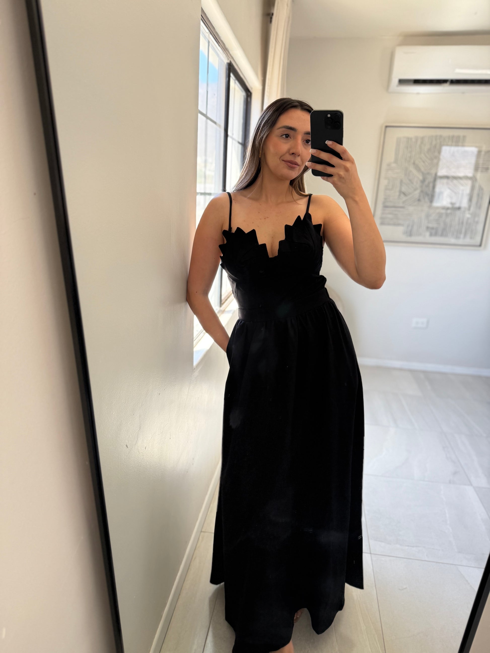 Shell Black Dress