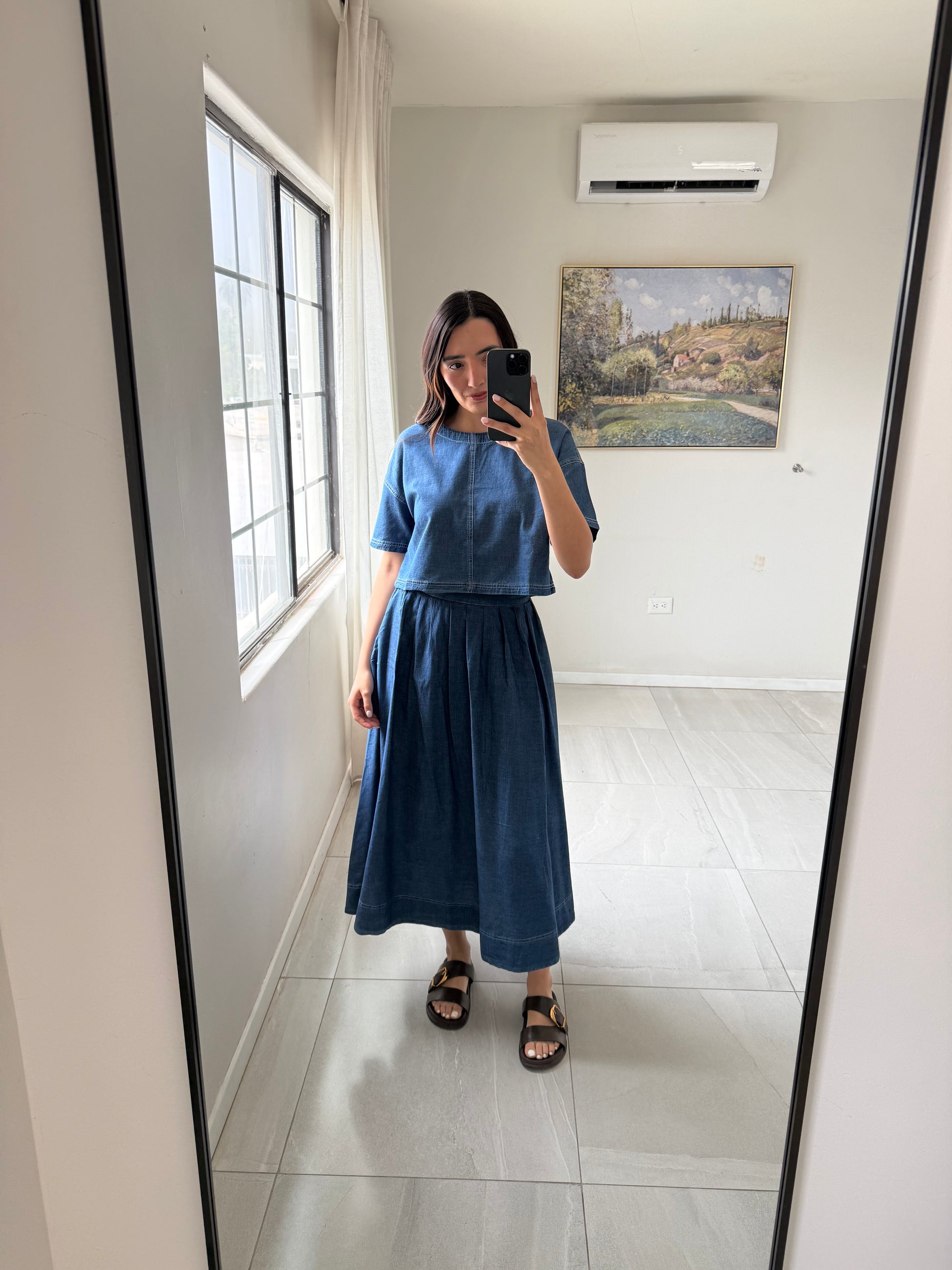 Set Denim Classic Skirt