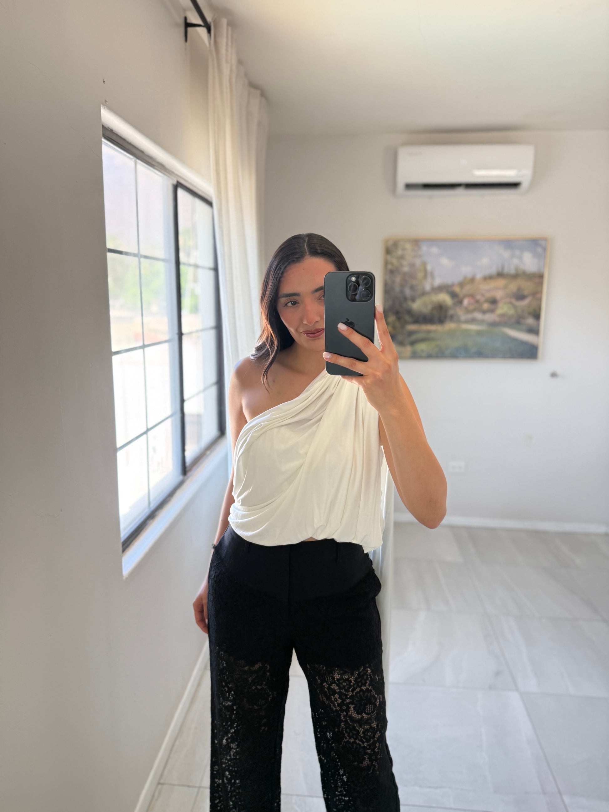 Off White Scarf Tube Top