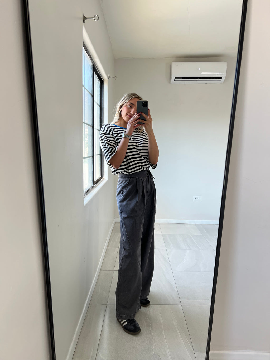 Dark Grey Straight Pants