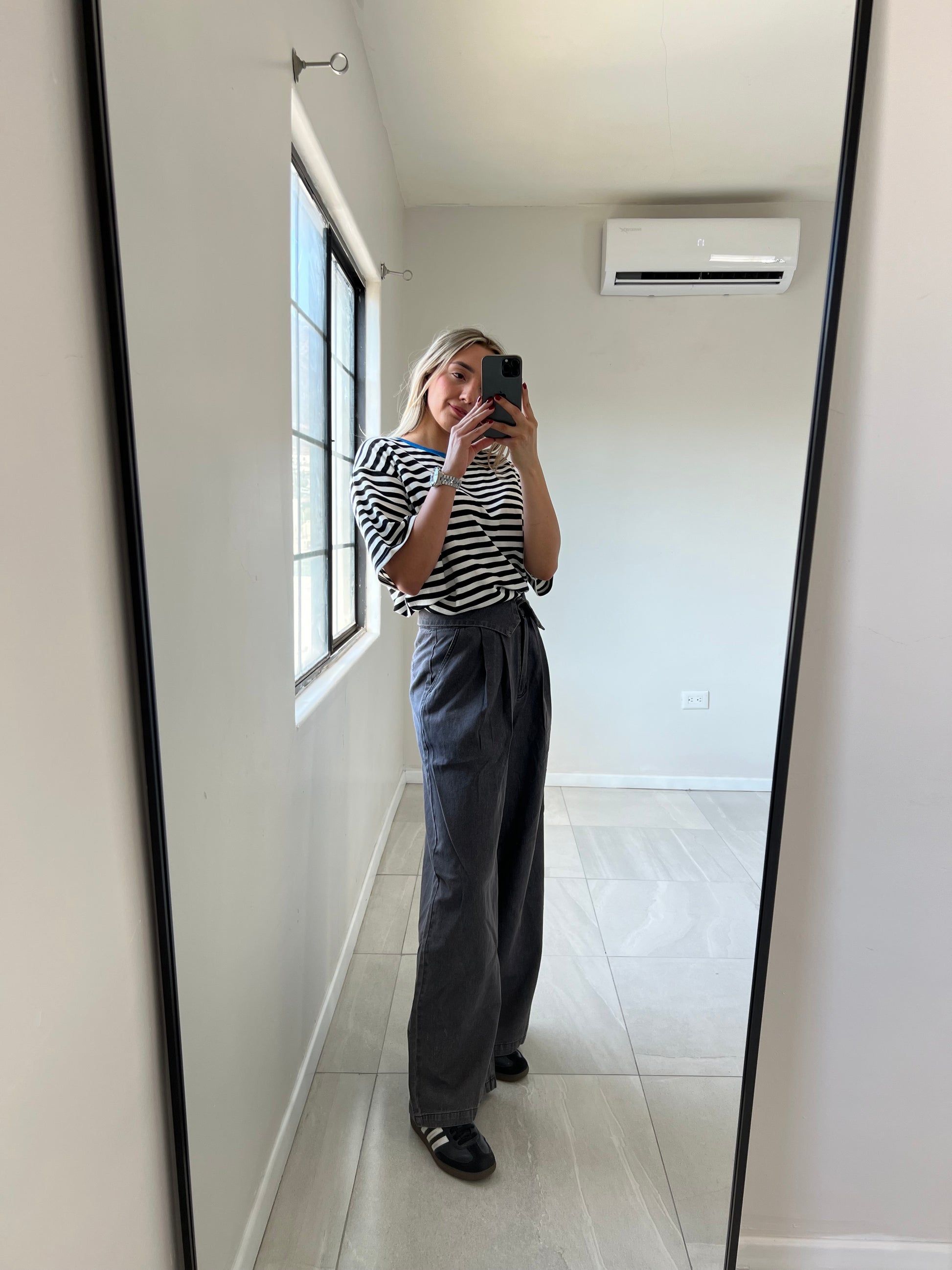 Dark Grey Straight Pants
