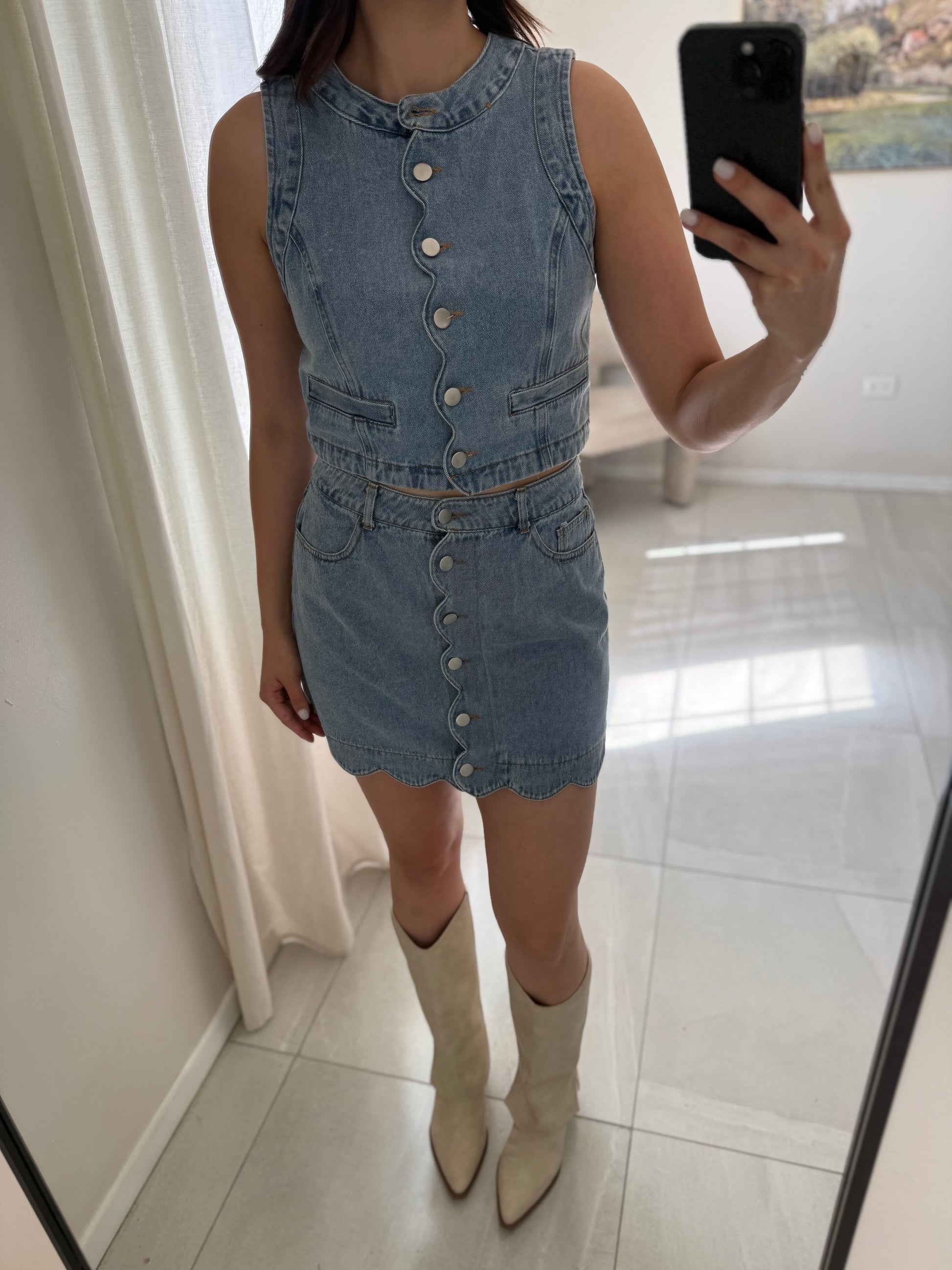 Denim Skirt Set Mini