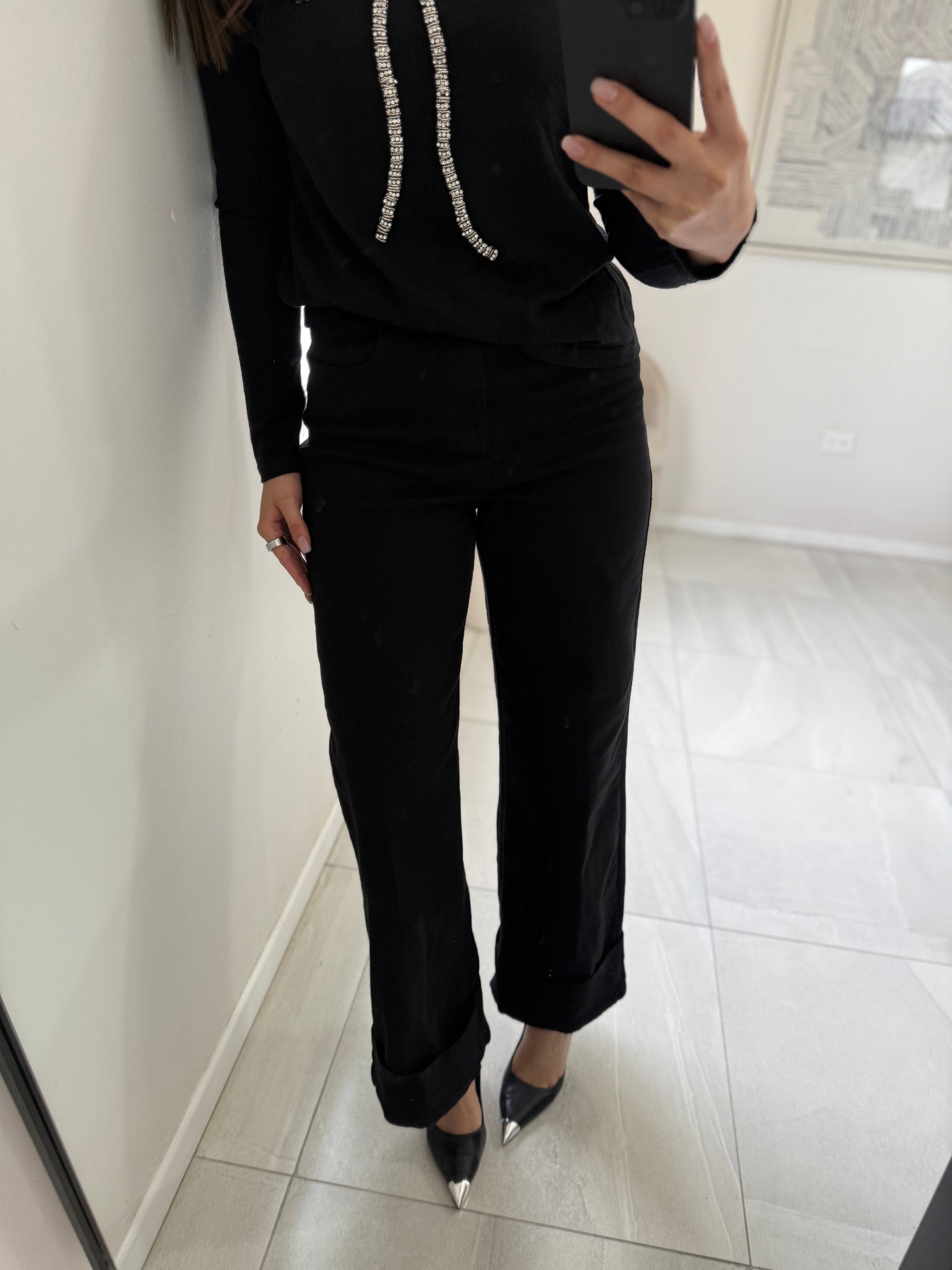 Cuff High Wide Black