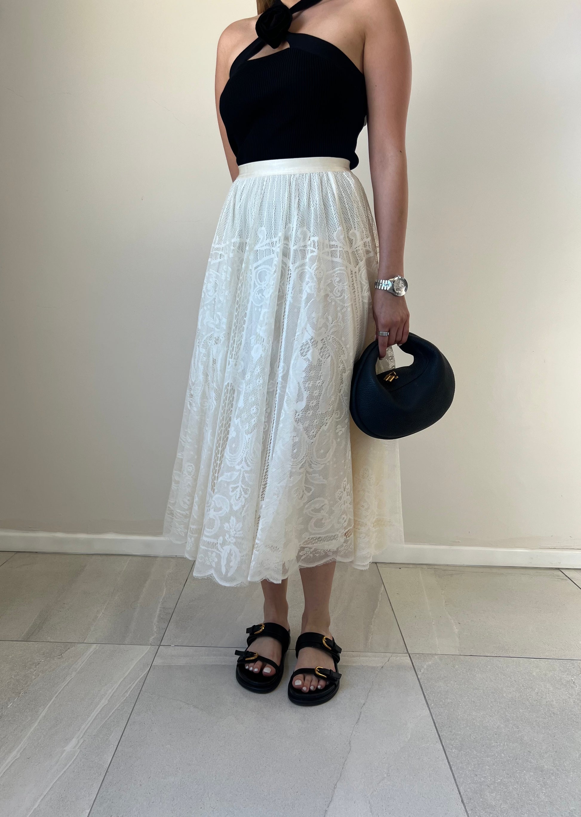 Falda Midi Encaje