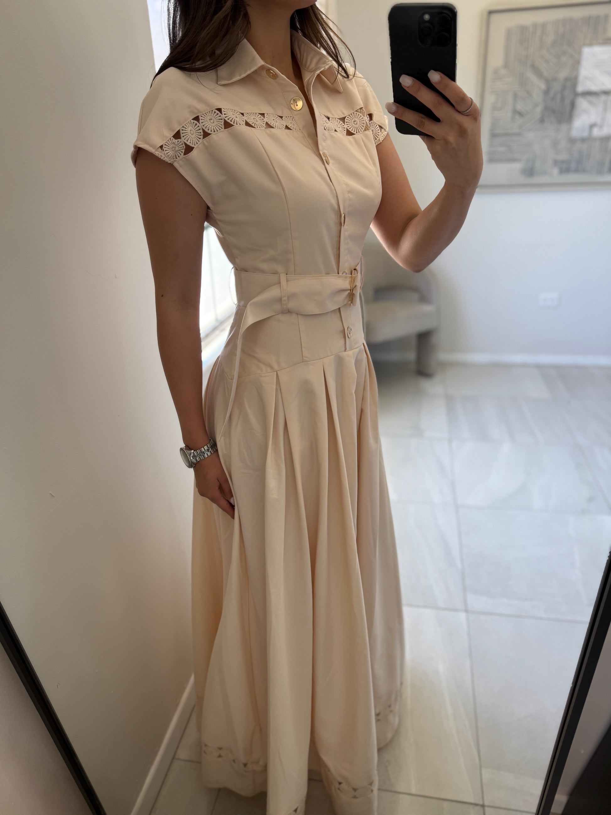Beige Chic Maxi Dress