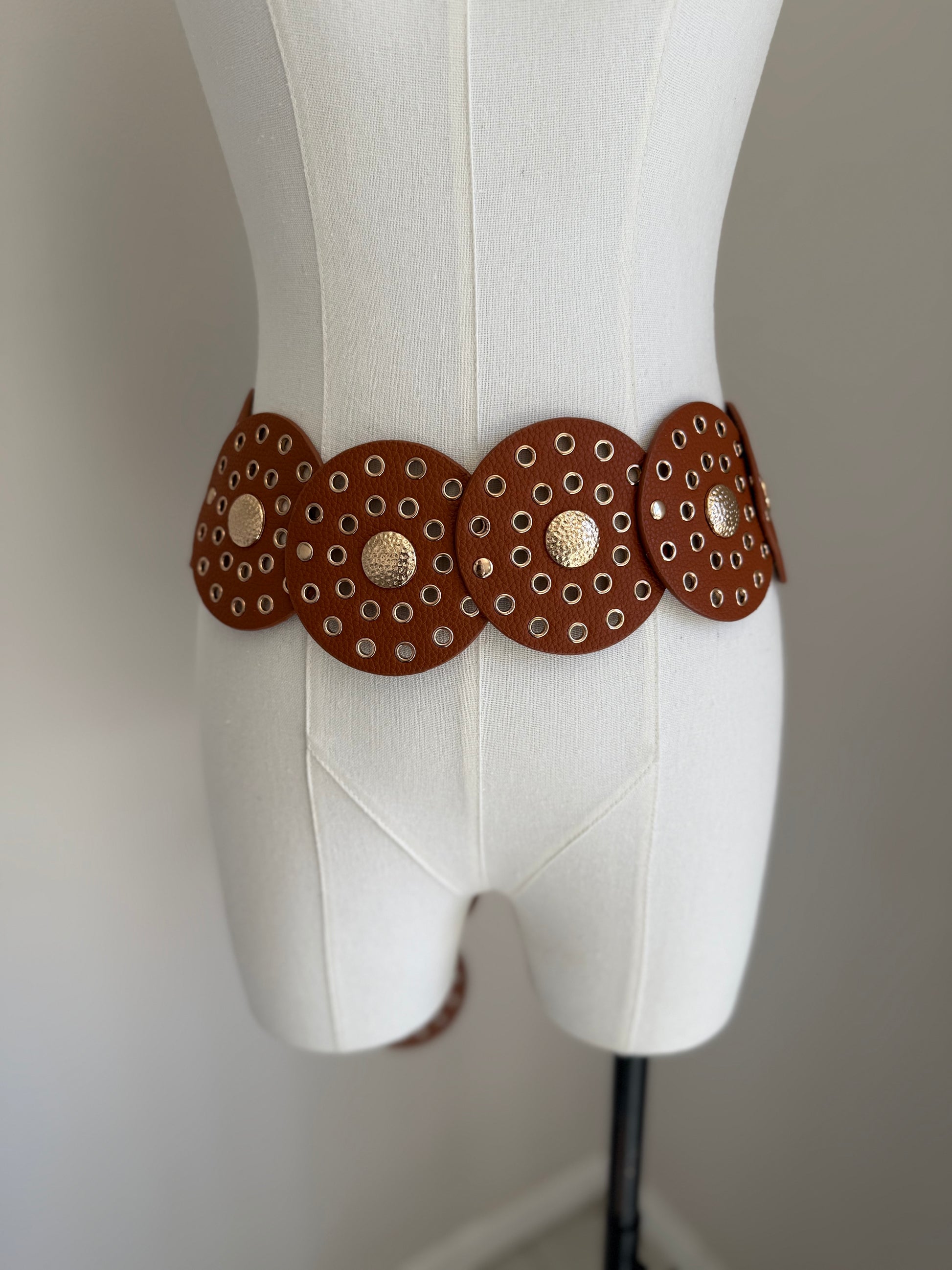 Wide Disc Brown Belt