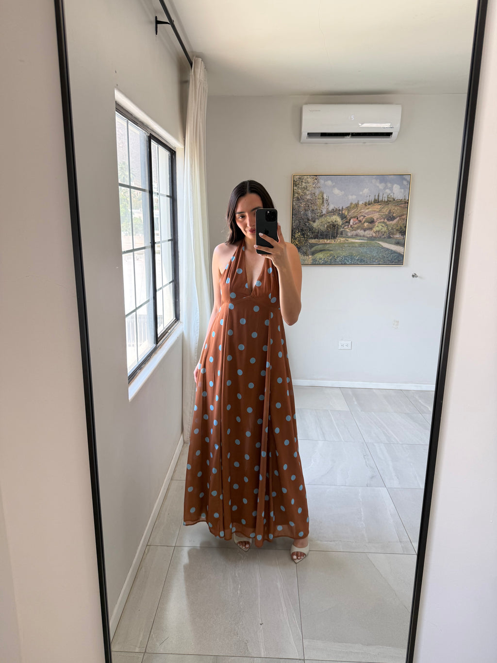 Azure Circle Maxi Dress