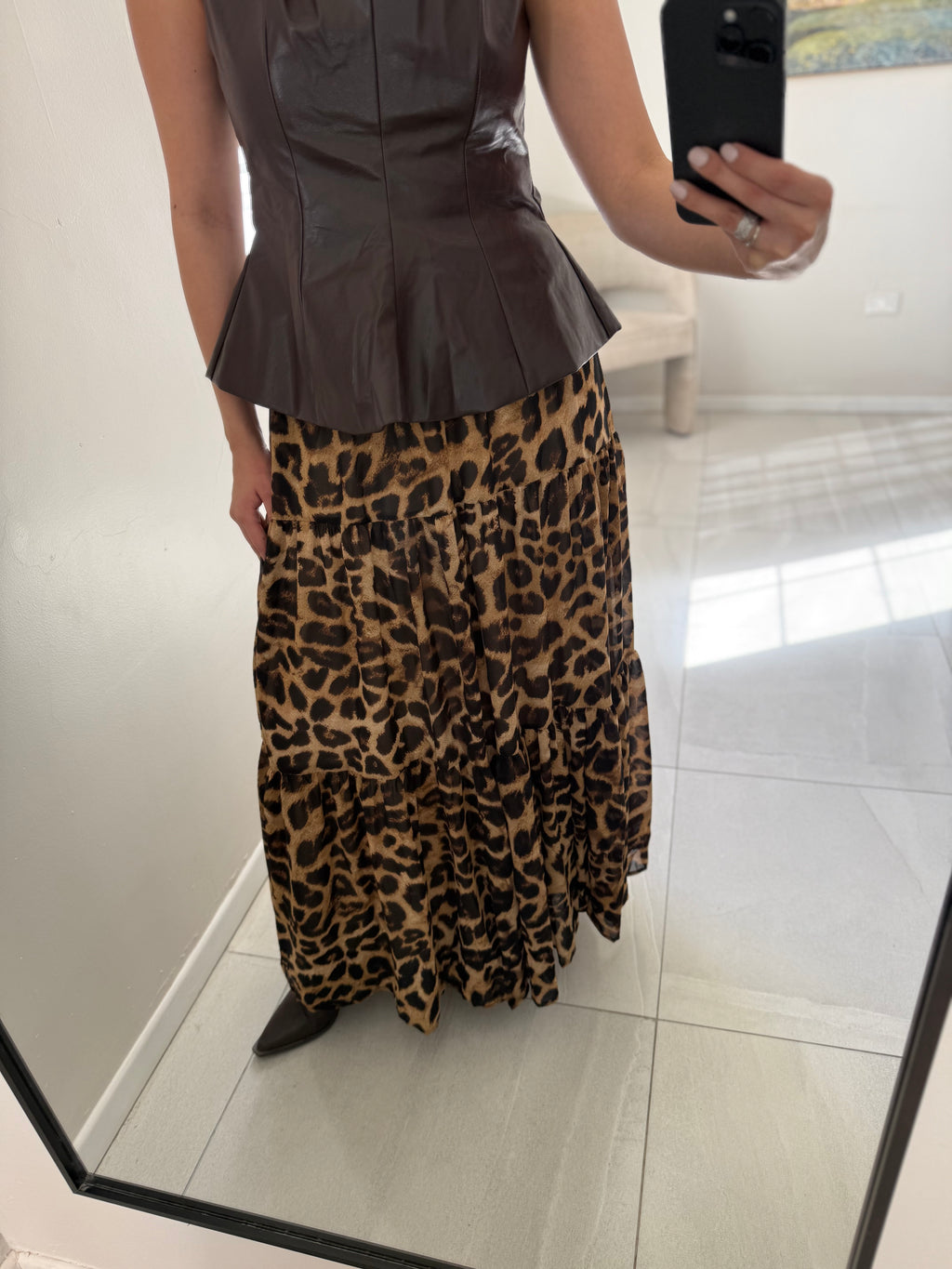 Leopard Maxi Skirt