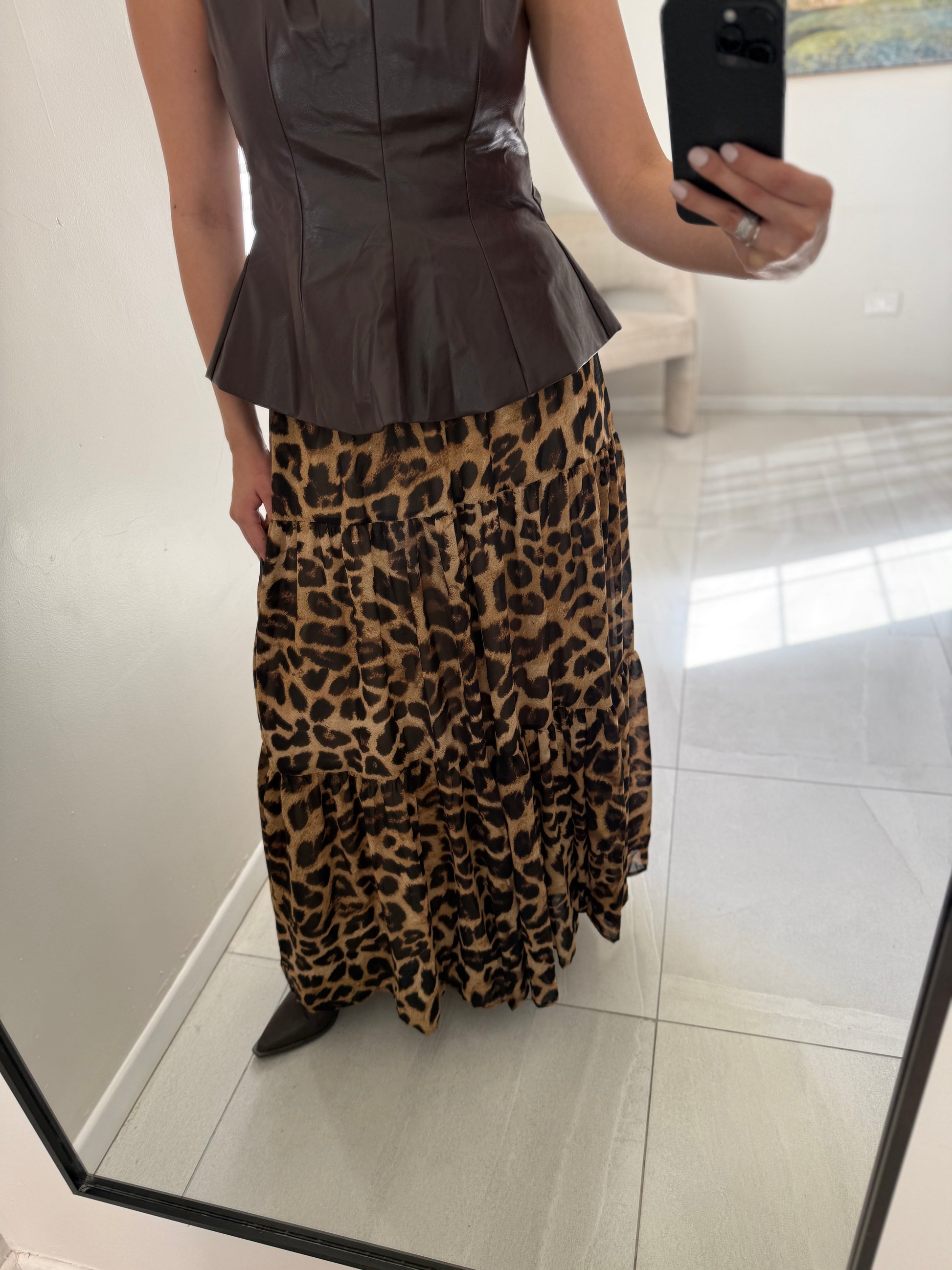 Leopard Maxi Skirt