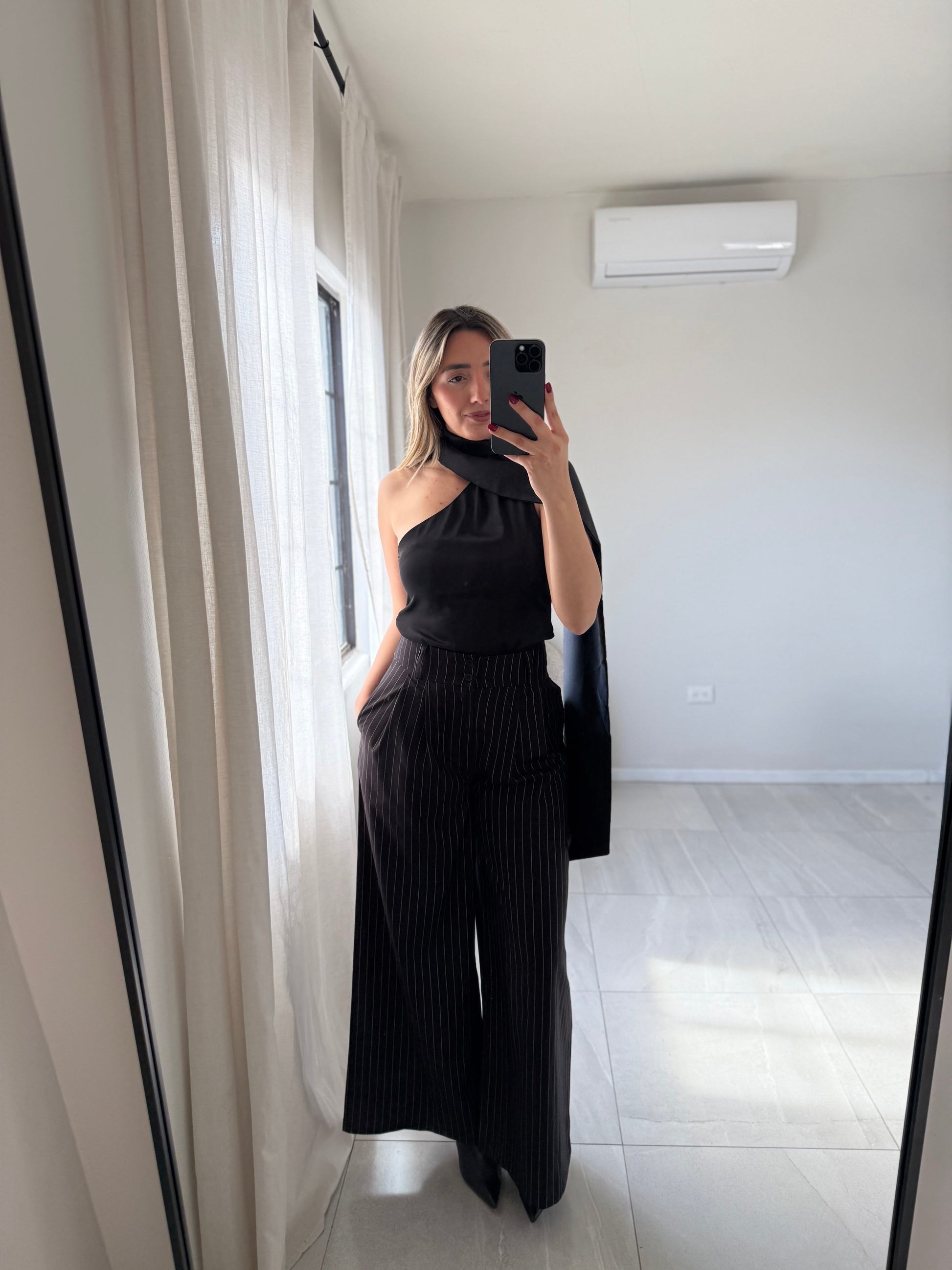 Black One Shoulder Tank
