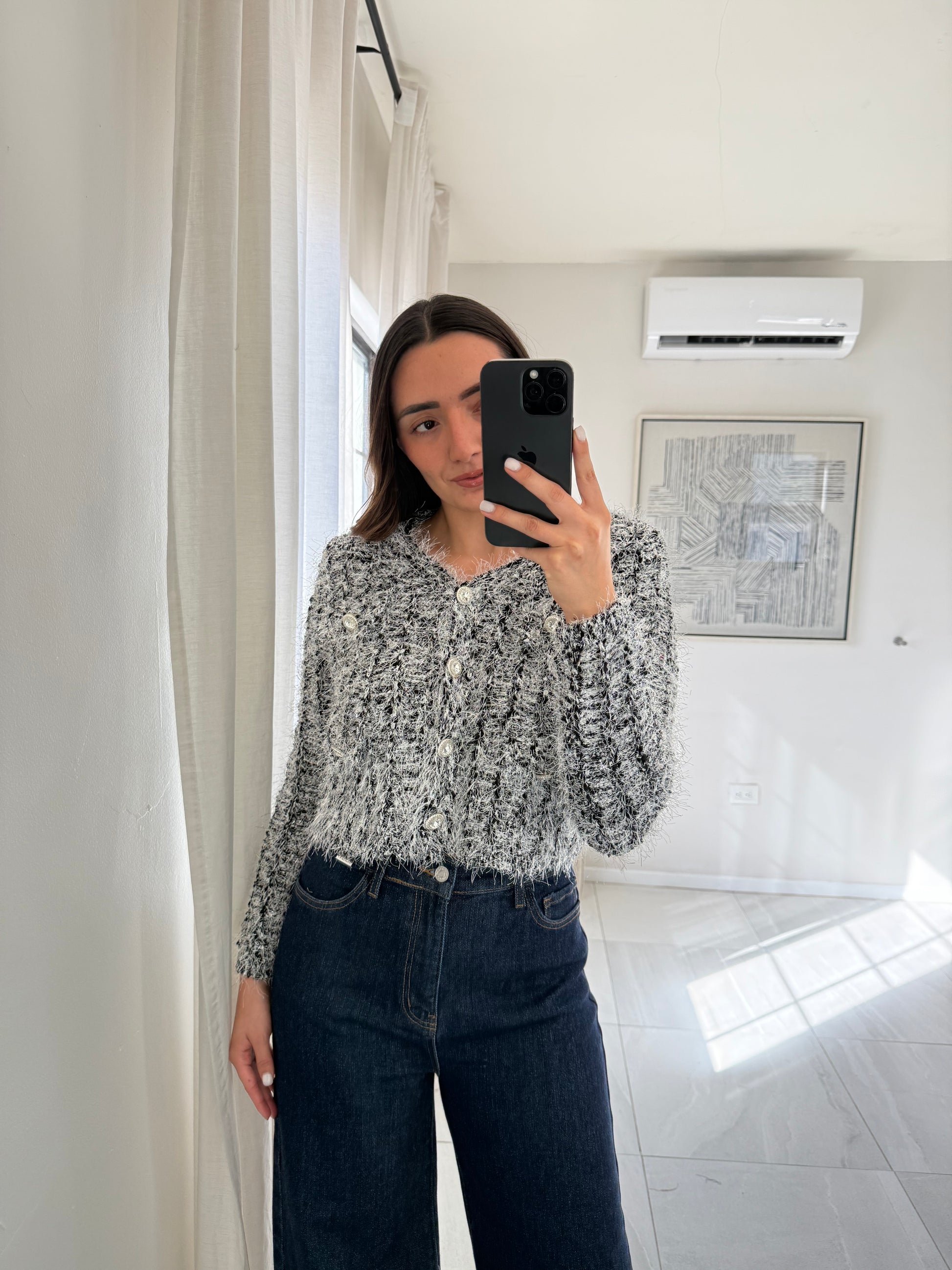 Pearl Button Sweater B/S