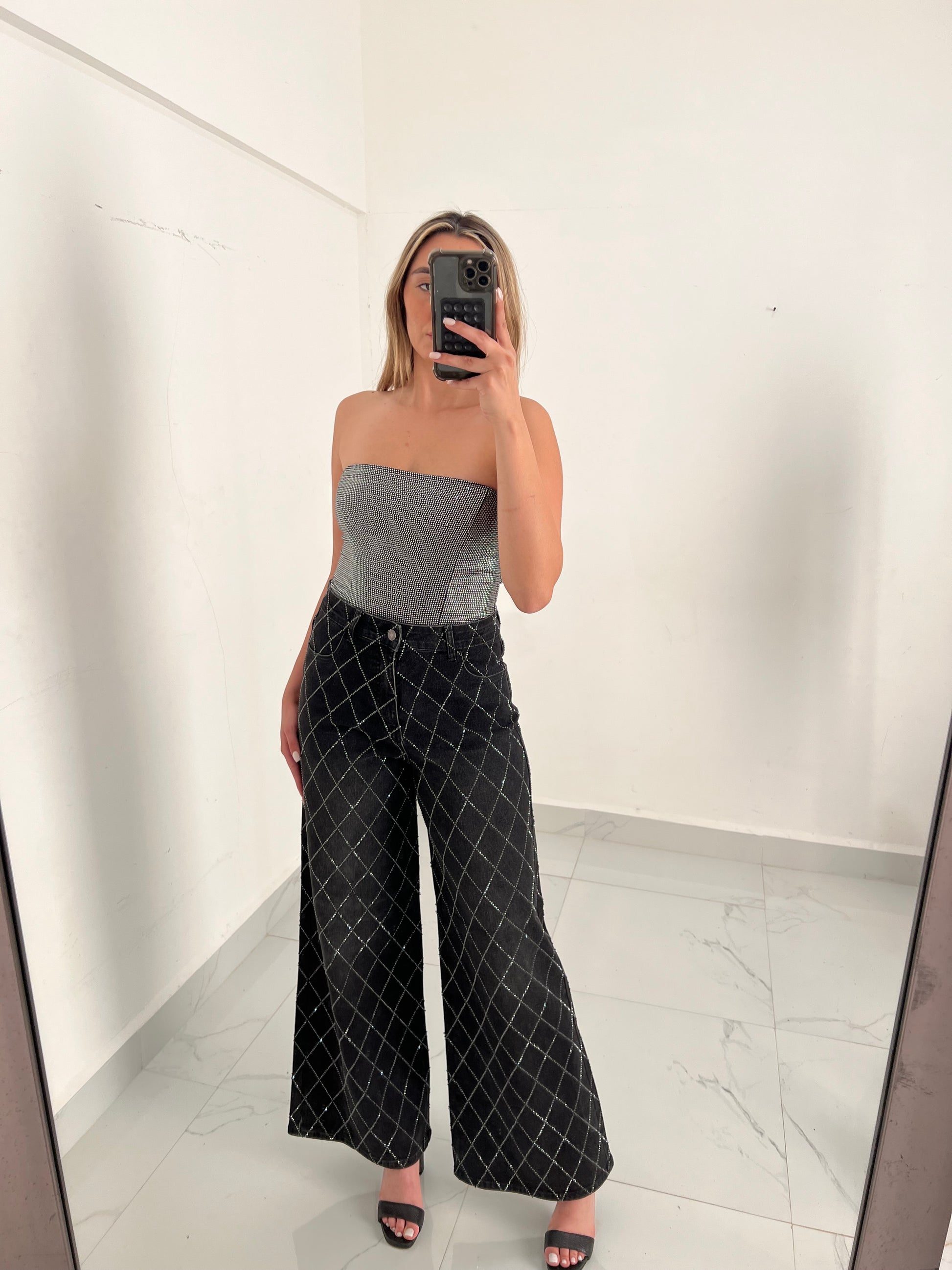 Black Cristals Corset