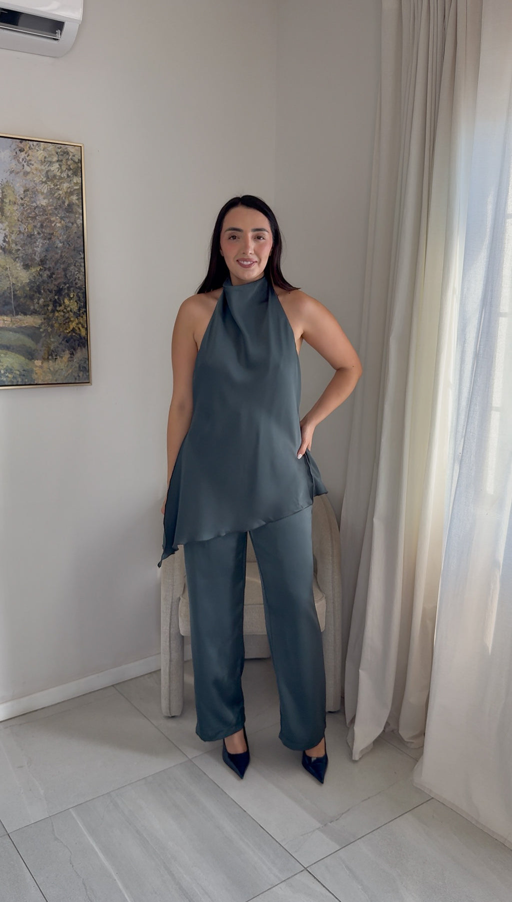 Dark Teal Asymmetric Set