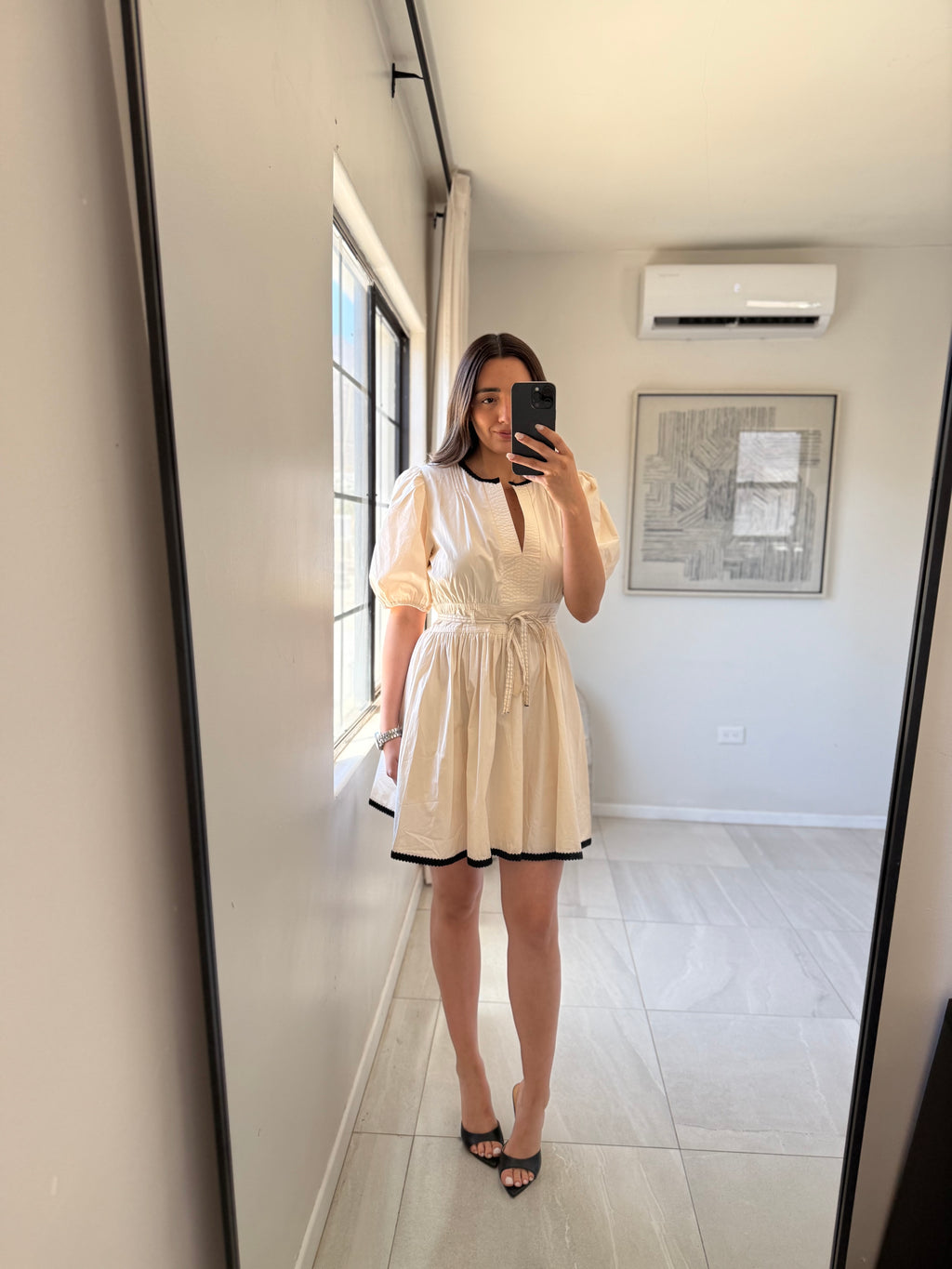 Ivory Flare Mini Dress
