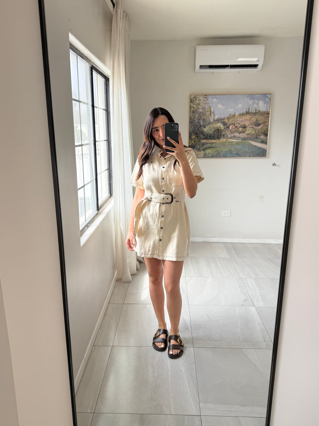 Vestido Oatmeal Belted