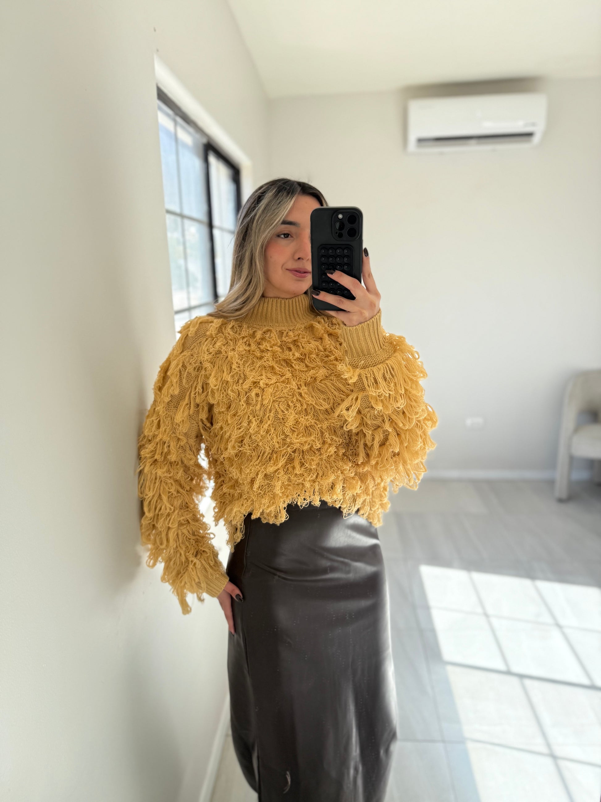 Mocha Jersey Mockneck