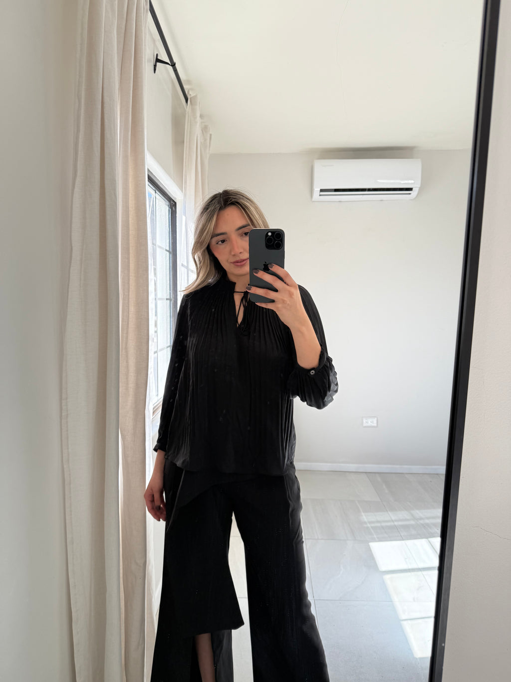 Black Yoke Blouse