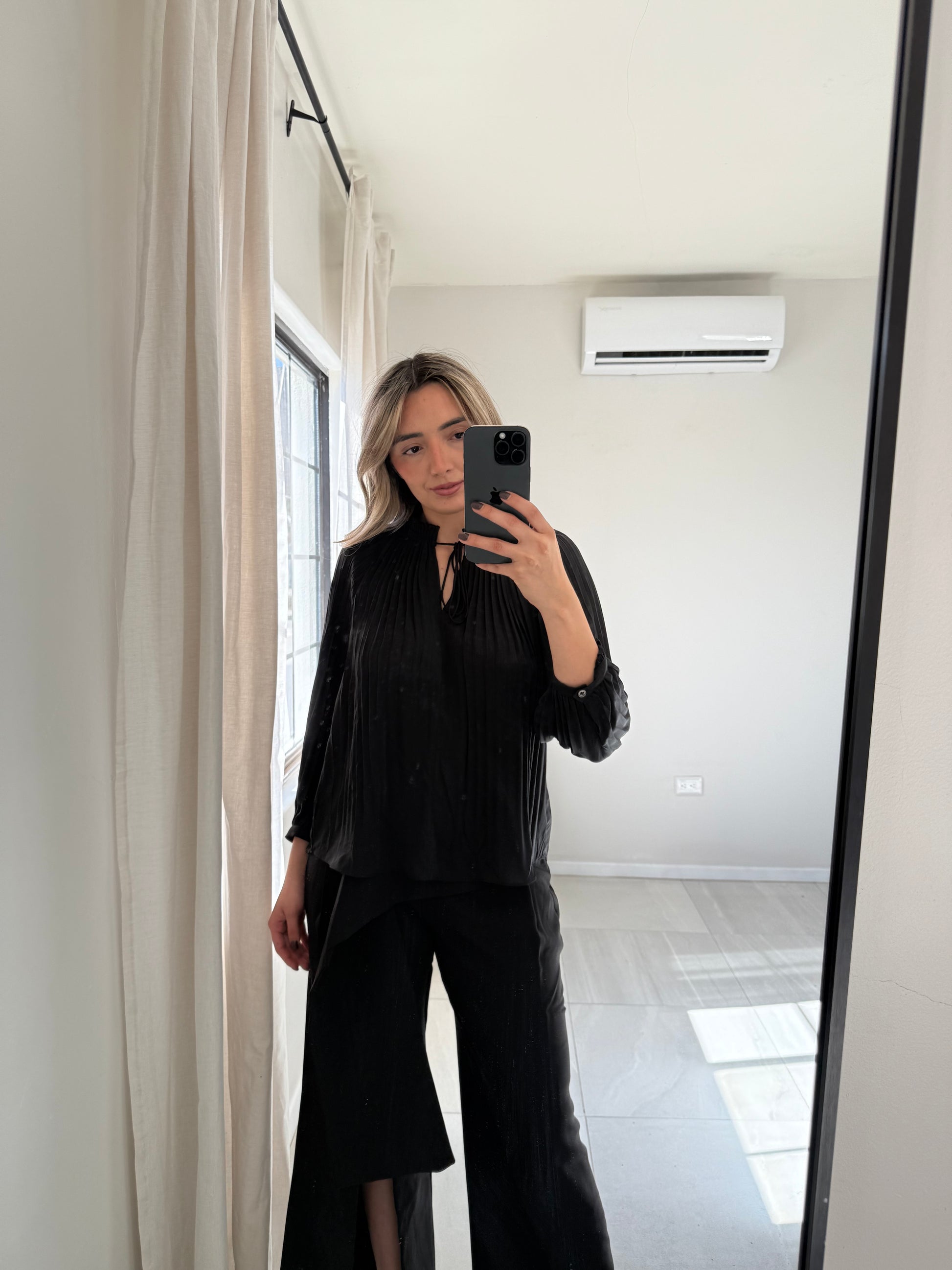 Black Yoke Blouse