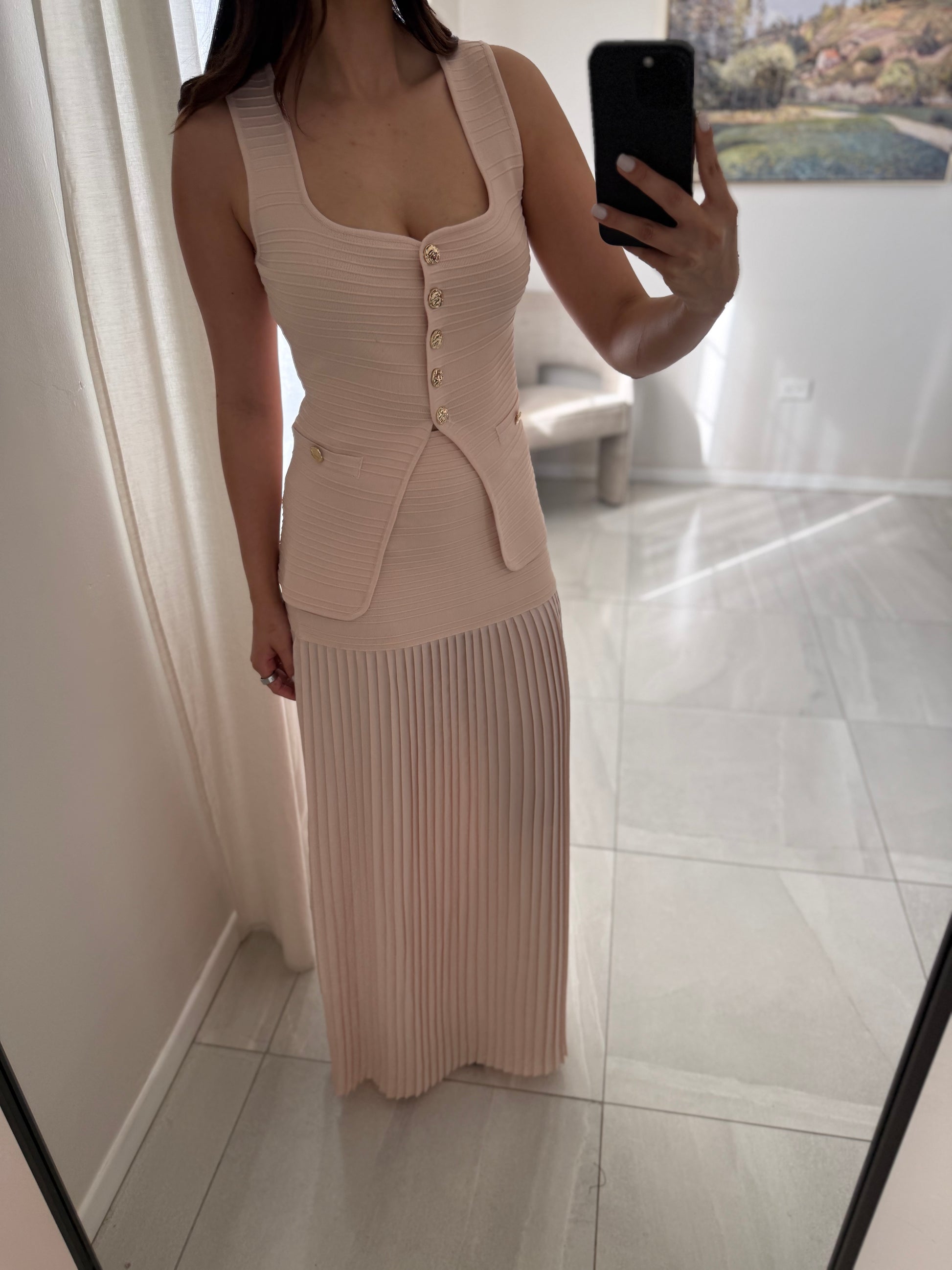 Blush Midi Skirt Set