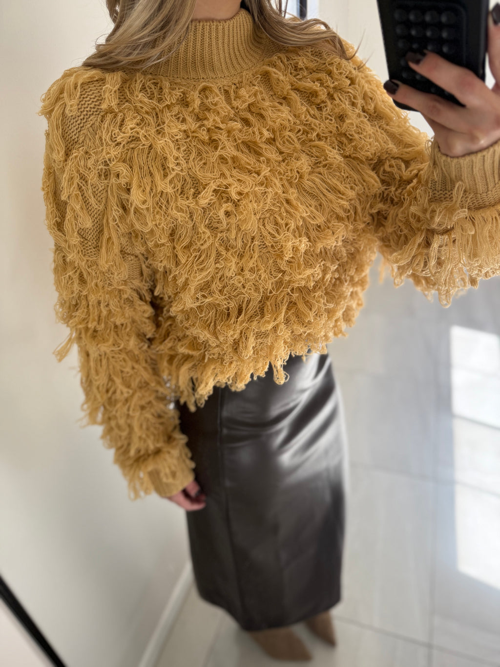 Mocha Jersey Mockneck