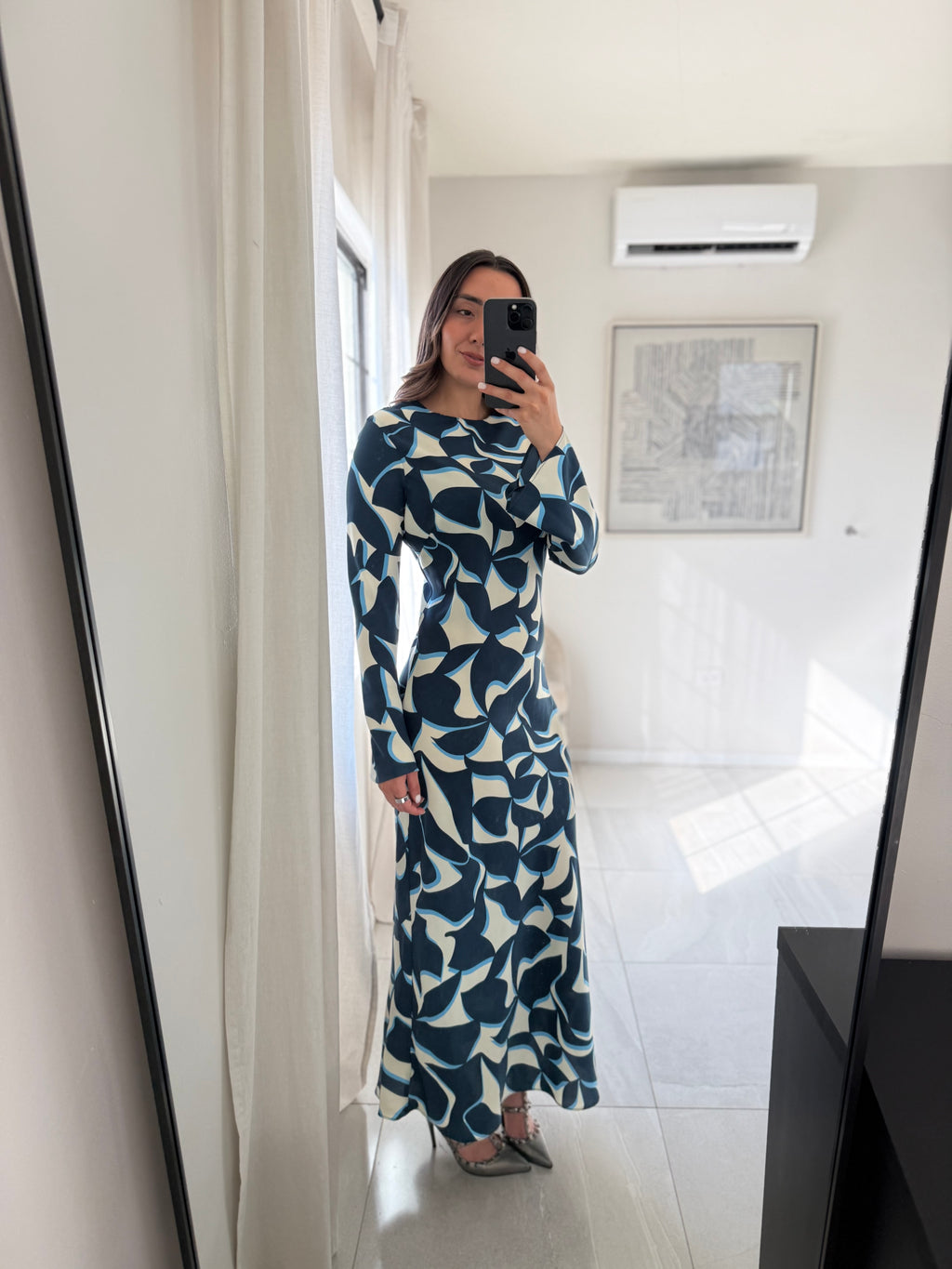 Print Blue Lucy Dress