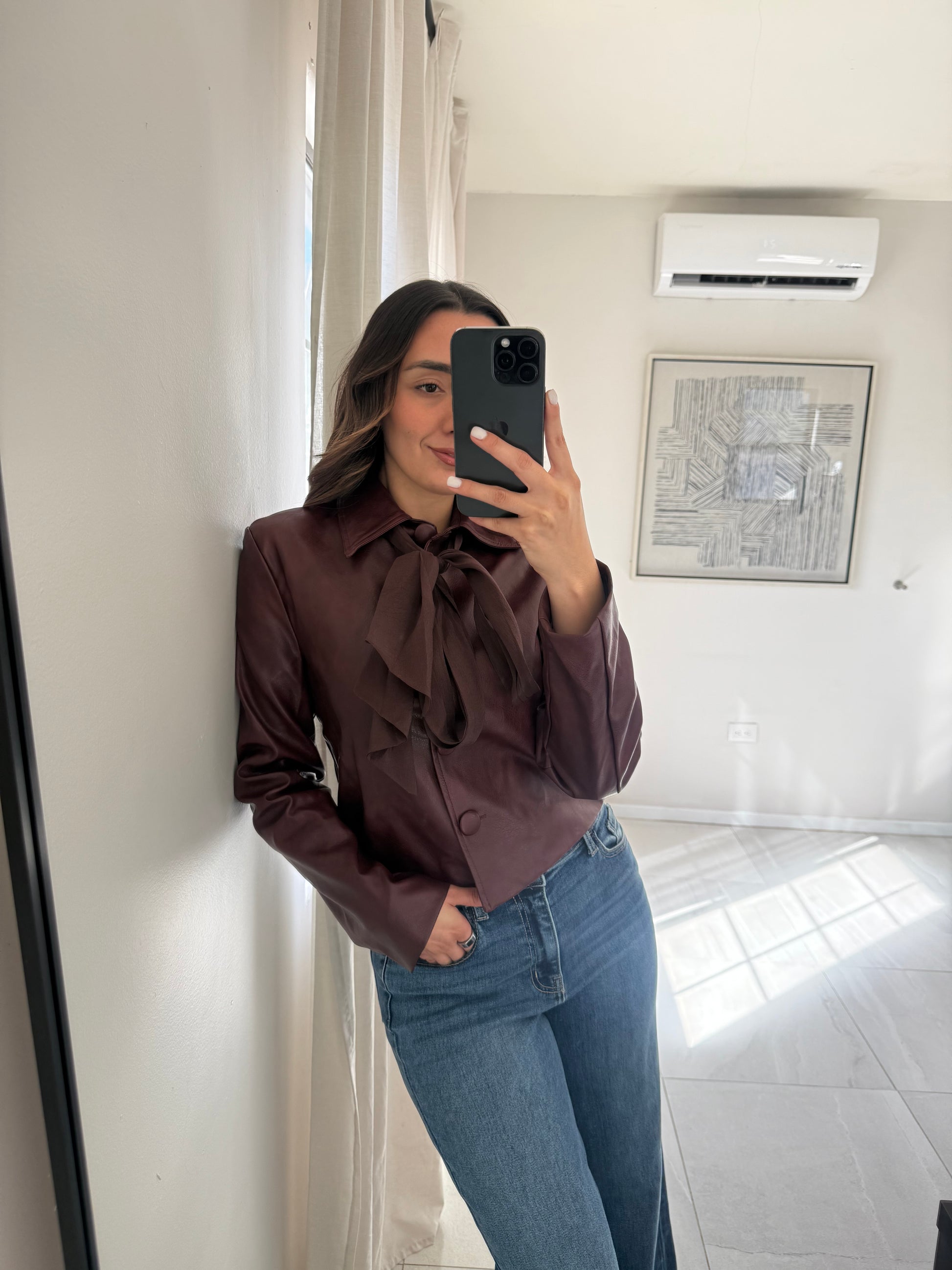 Chaqueta Port Royal Leather Tie