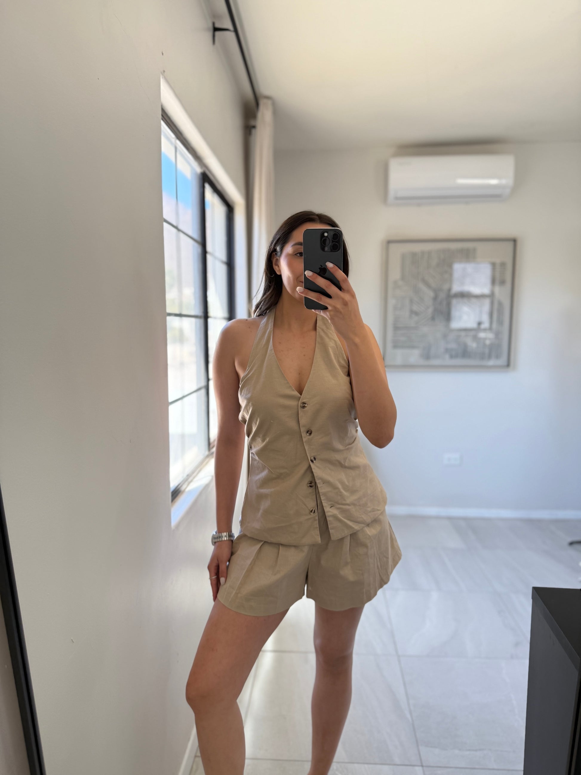 Taupe Halter Romper