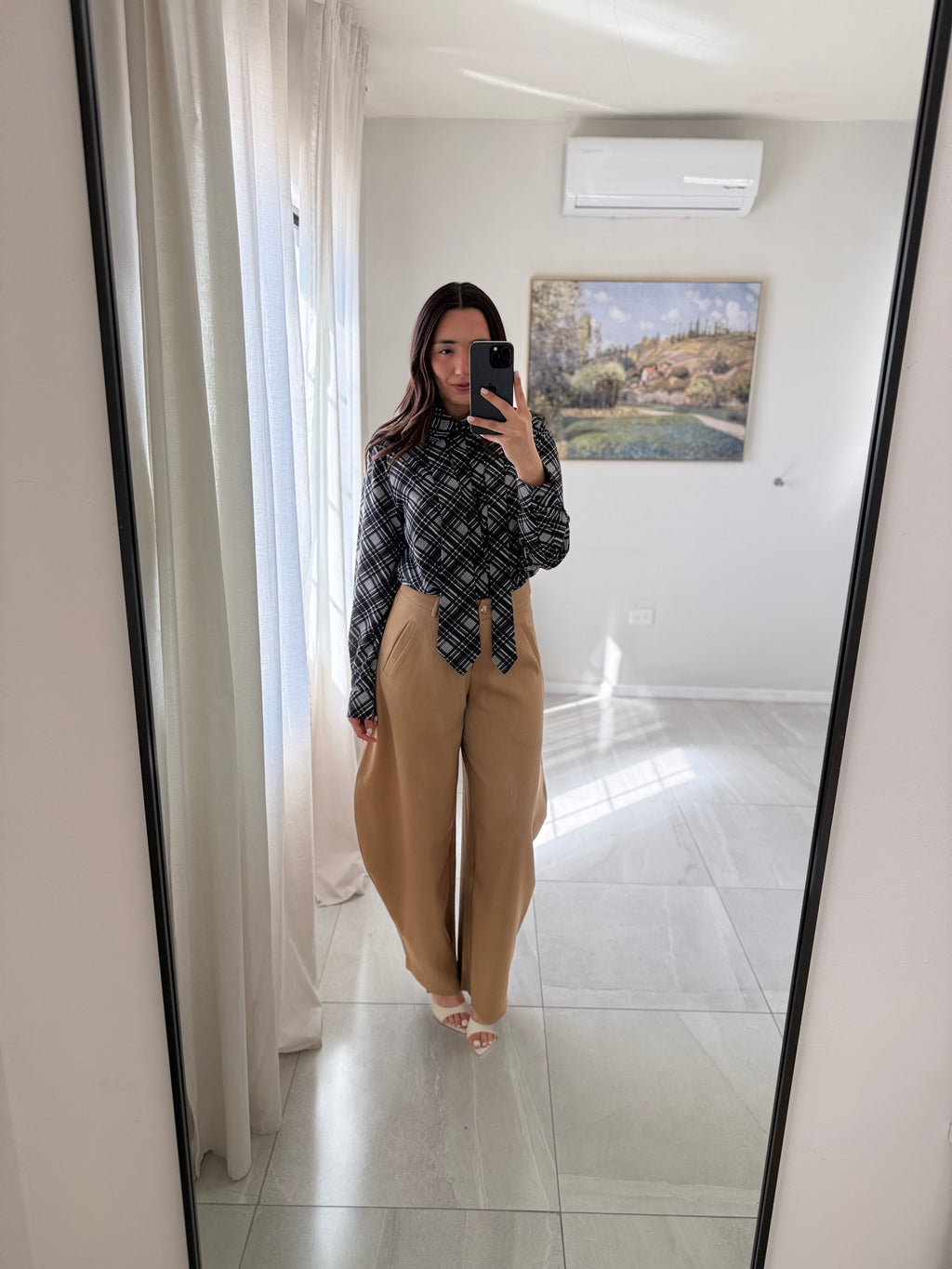 Camel Barrel Pants