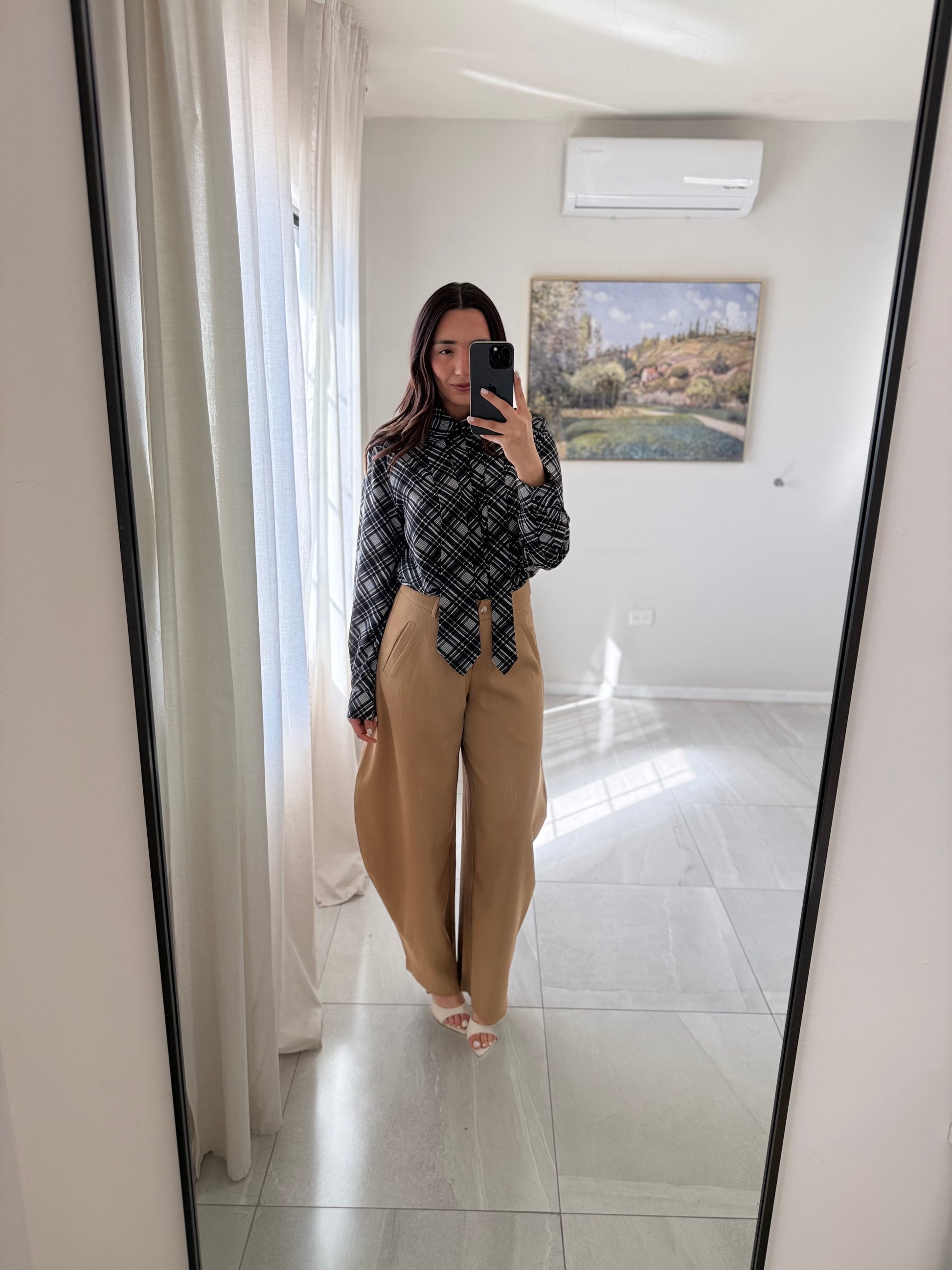 Camel Barrel Pants