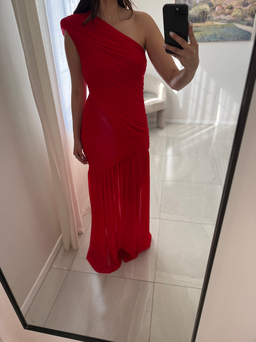 Red Wrap Maxi Dress