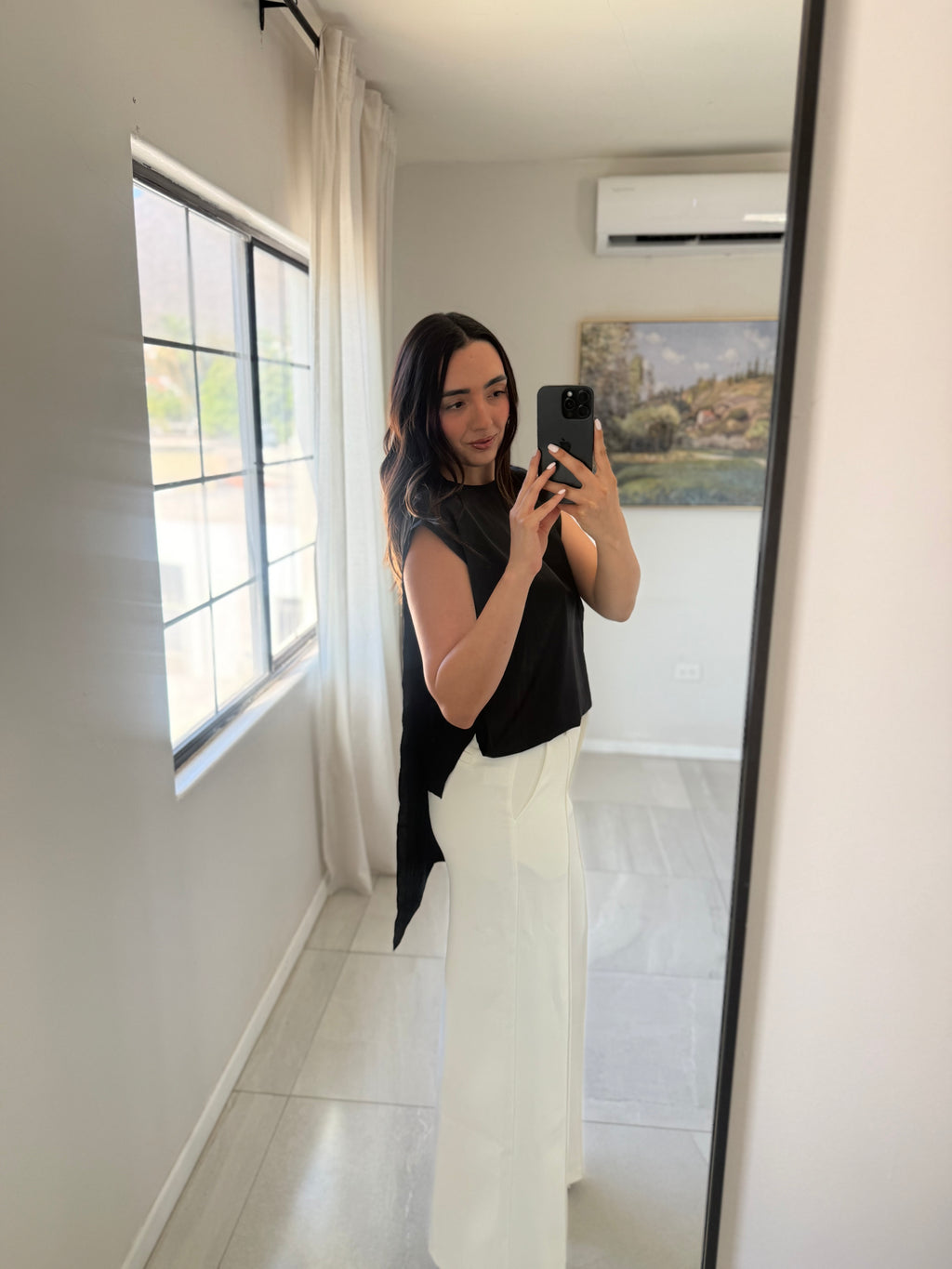 Black Layer Assymetrical Top