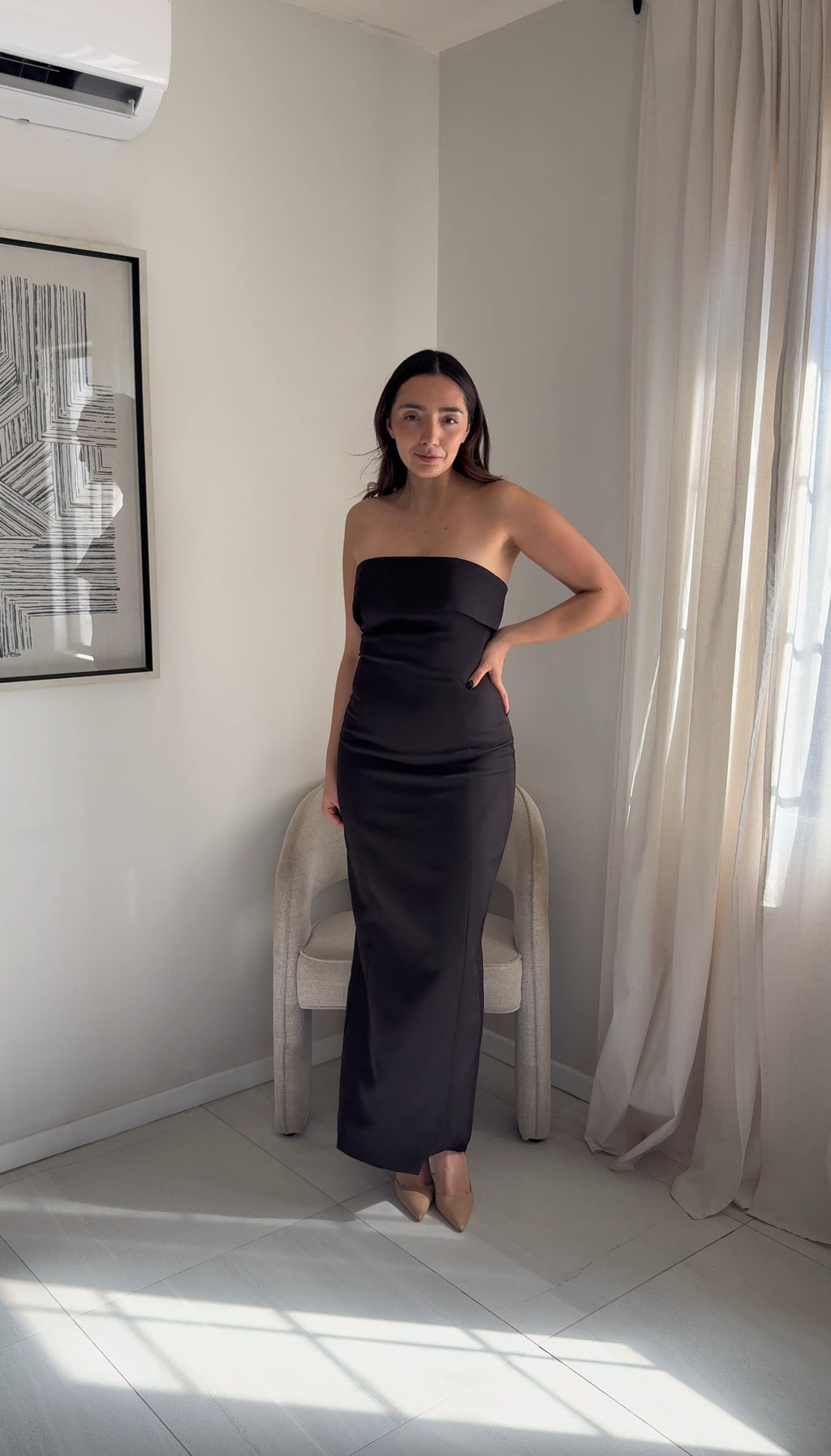 Maxi Strapless Fold Black