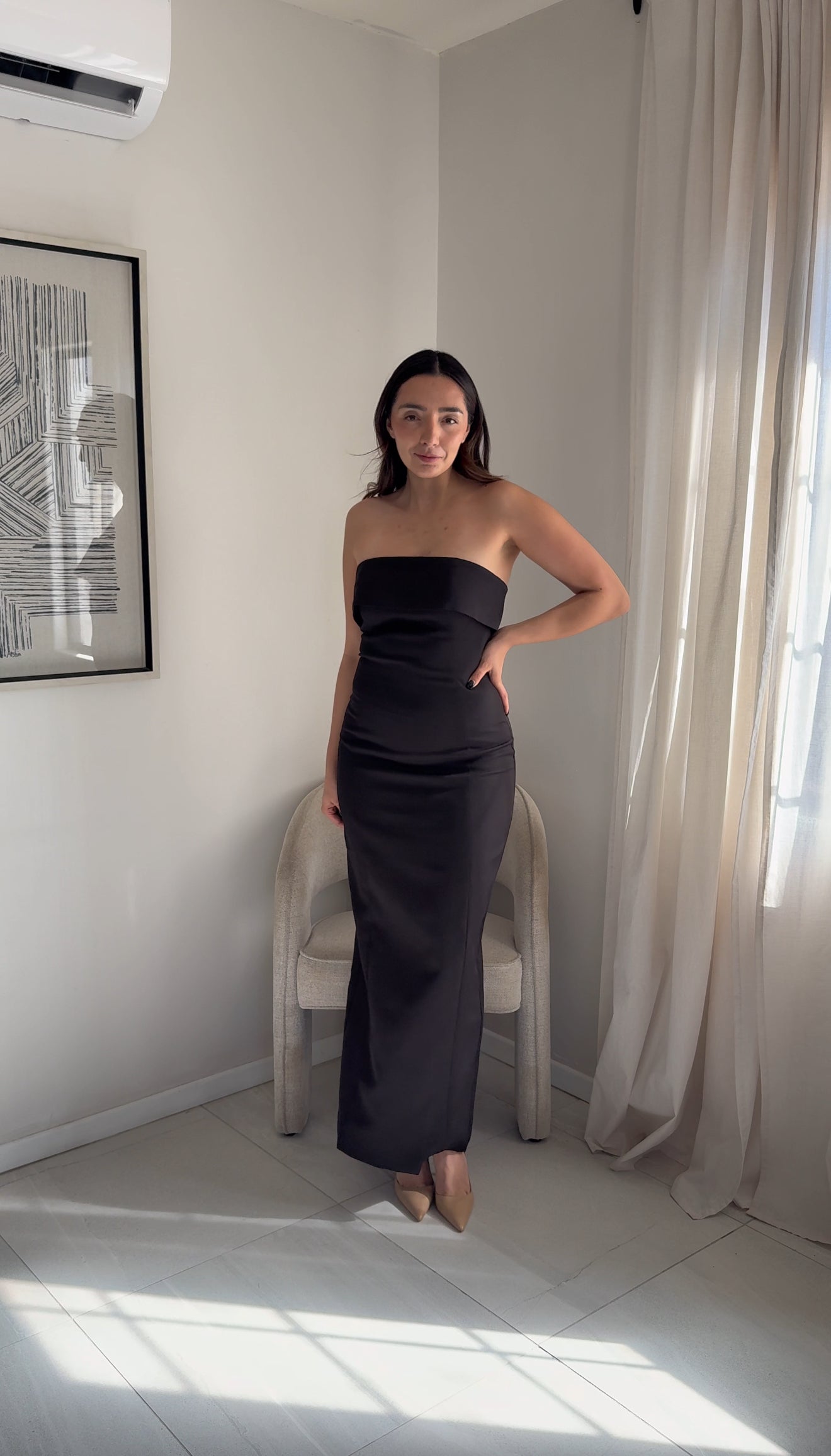 Maxi Strapless Fold Black