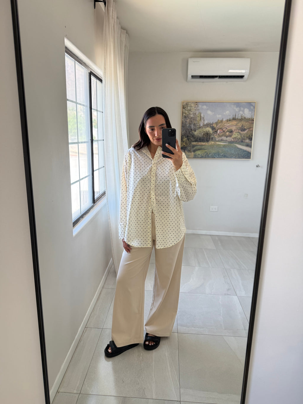 Ivory Classic Polka Dot Top