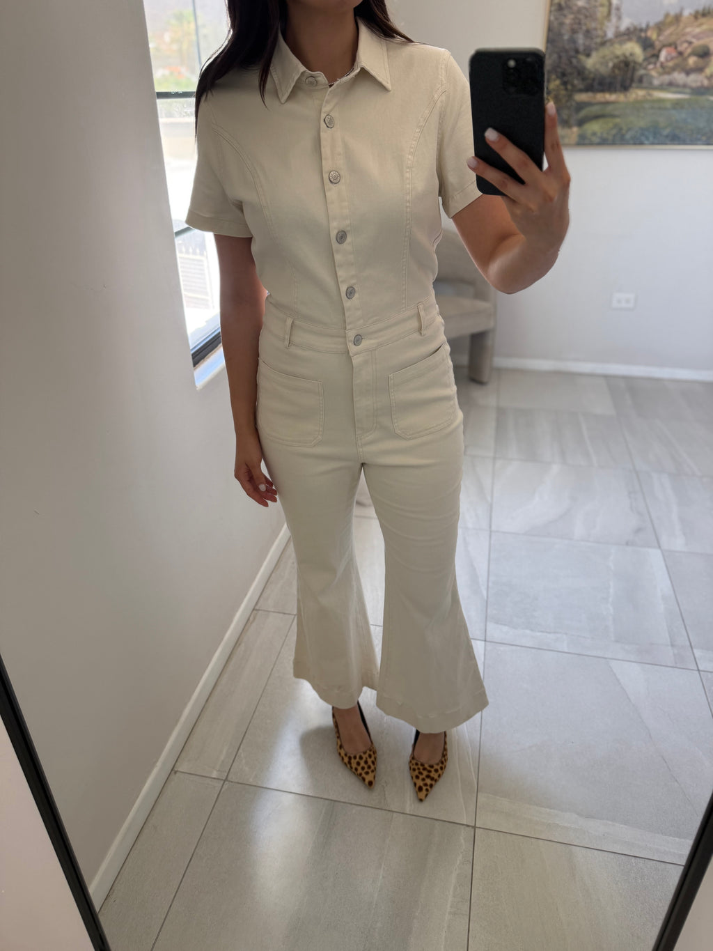 Ivory Cotton Jumpsuit