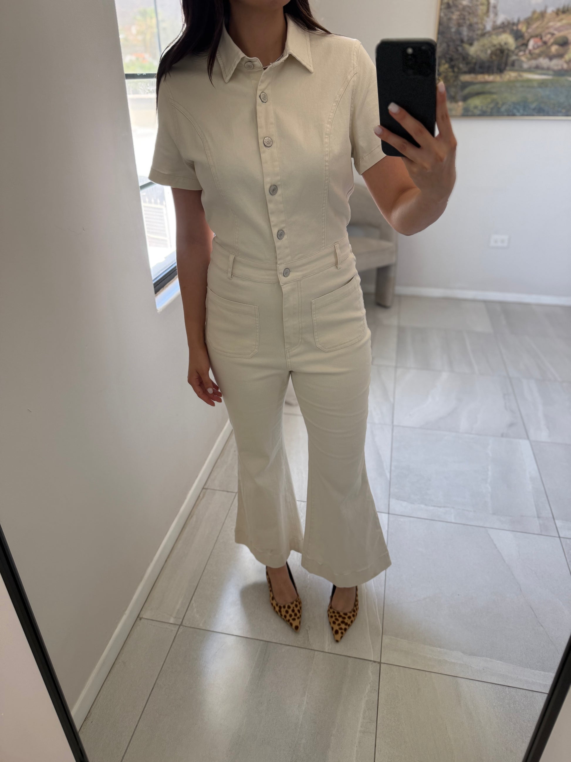 Ivory Cotton Jumpsuit